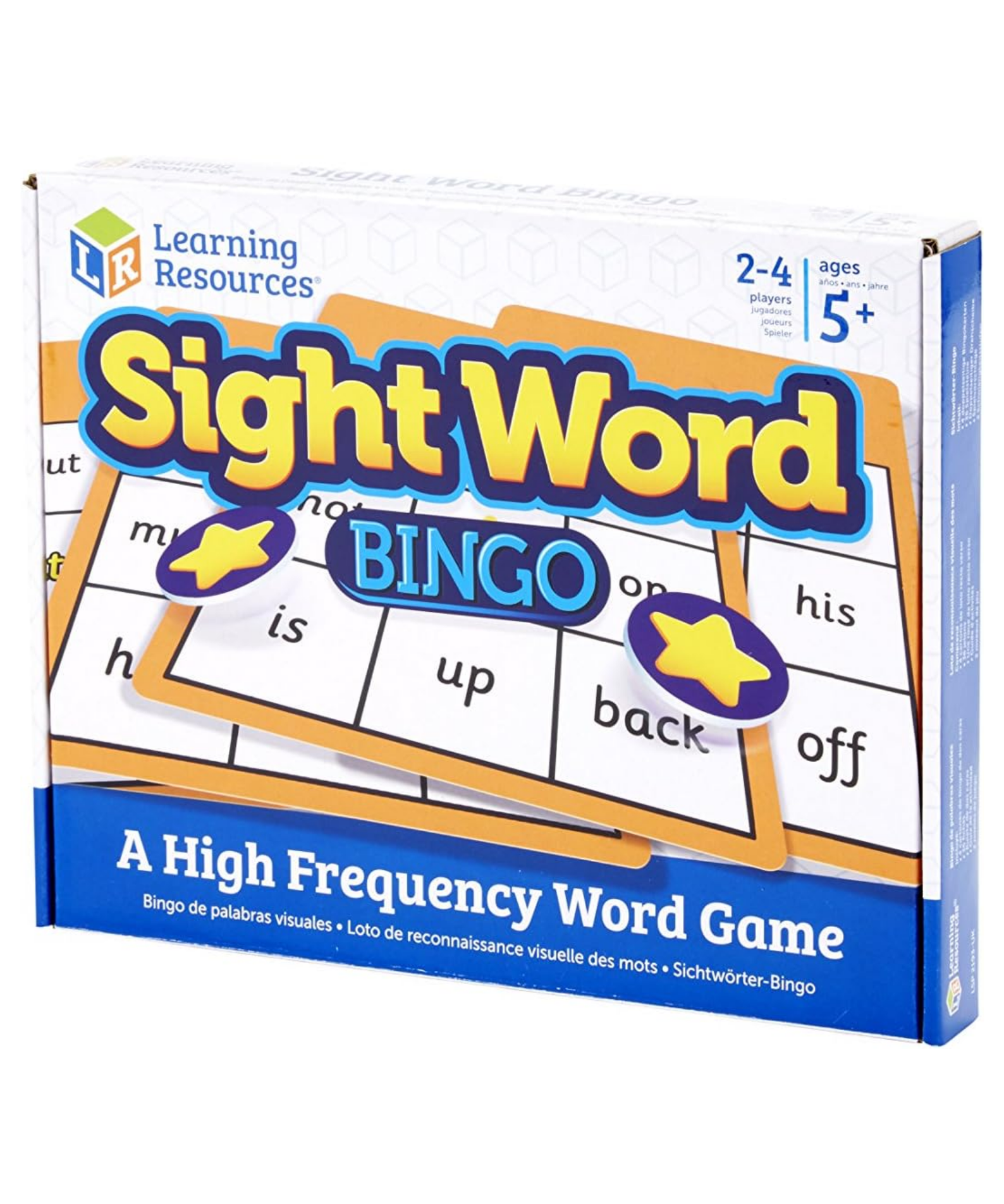Learning Resources Sight Word Bingo, Phonics and Literacy Game for Kids, Fun Sight Word Practice, 2-4 Players, Multilingual Activity Guide, Ages 5+