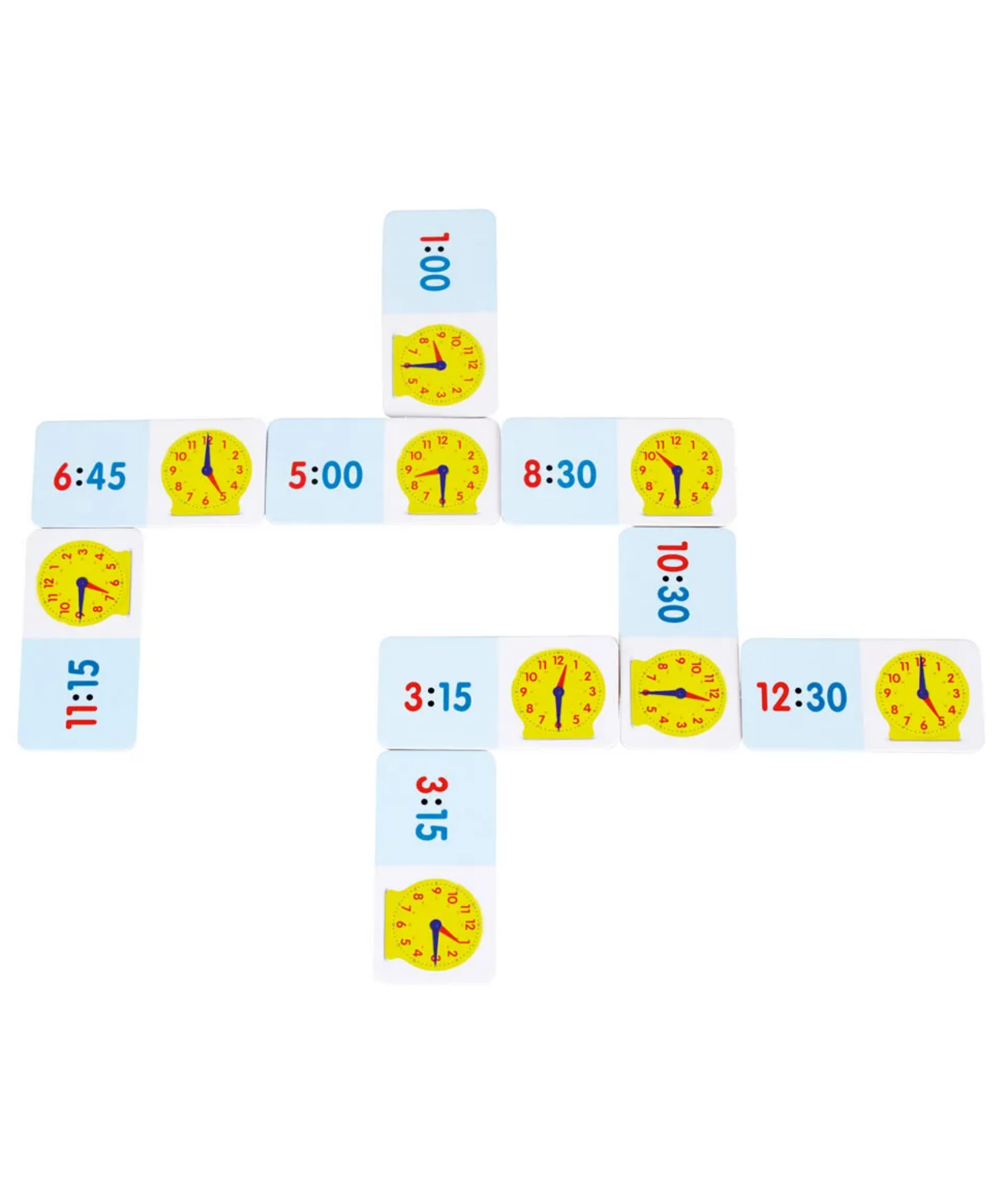 Learning Resources Time Dominoes, Telling Time Game with Digital and Analogue Clocks, Includes 36 Dominoes and Activity Guide, Teaches 12 and 24 Hour Formats, Ages 6+