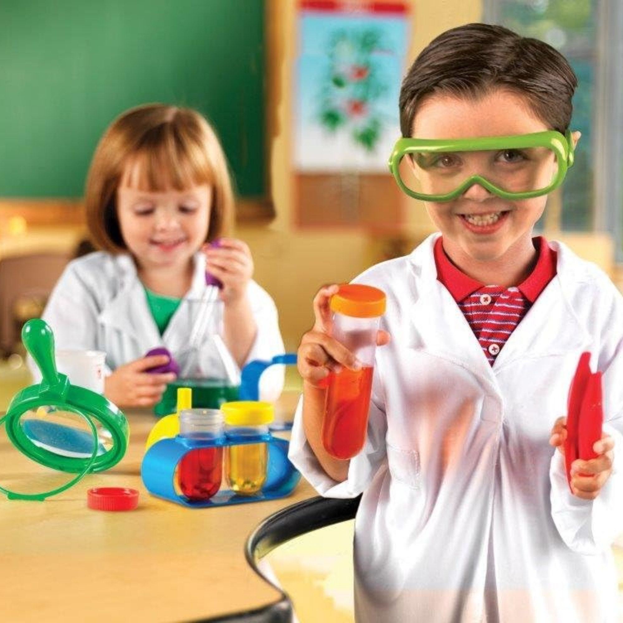 Learning Resources Primary Science® Lab Set, Real Science Tools for Kids, Hands-On Experiments, Includes 10 Activity Cards, Ages 3+