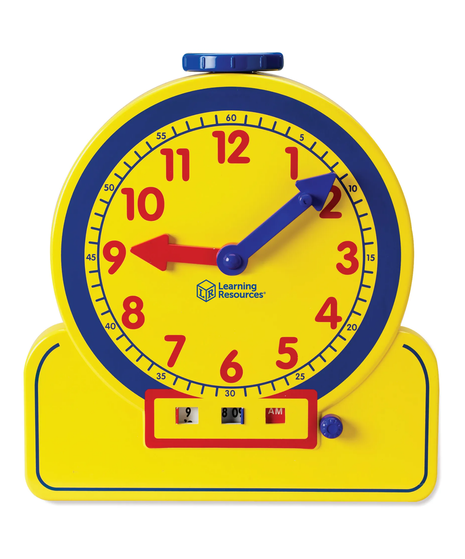 Learning Resources Prim'time Teacher Front Class 24-Hour Clock, Learn to Tell Time with Colour-Coded Hands and Digital Display, Classroom Resource, Ages 3+