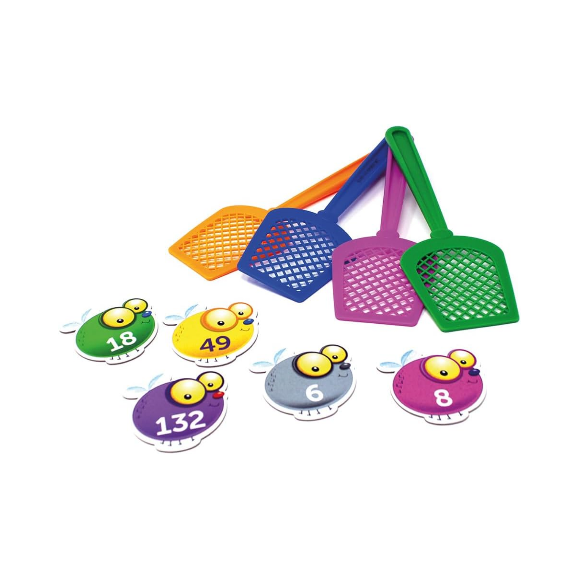 Learning Resources Times Table Swat!, Fun Multiplication Game for Kids, Practice 2-12 Times Tables, Includes 132 Colourful Flies, 4 Swatters & Activity Guide, For Ages 6+, Multilingual Instructions