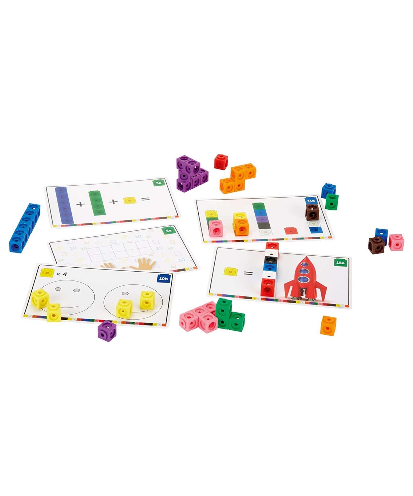 Learning Resources MathLink Cubes Activity Set, 100 Cubes & 30 Activities, Ages 4+, Hands-On Math & STEM Learning