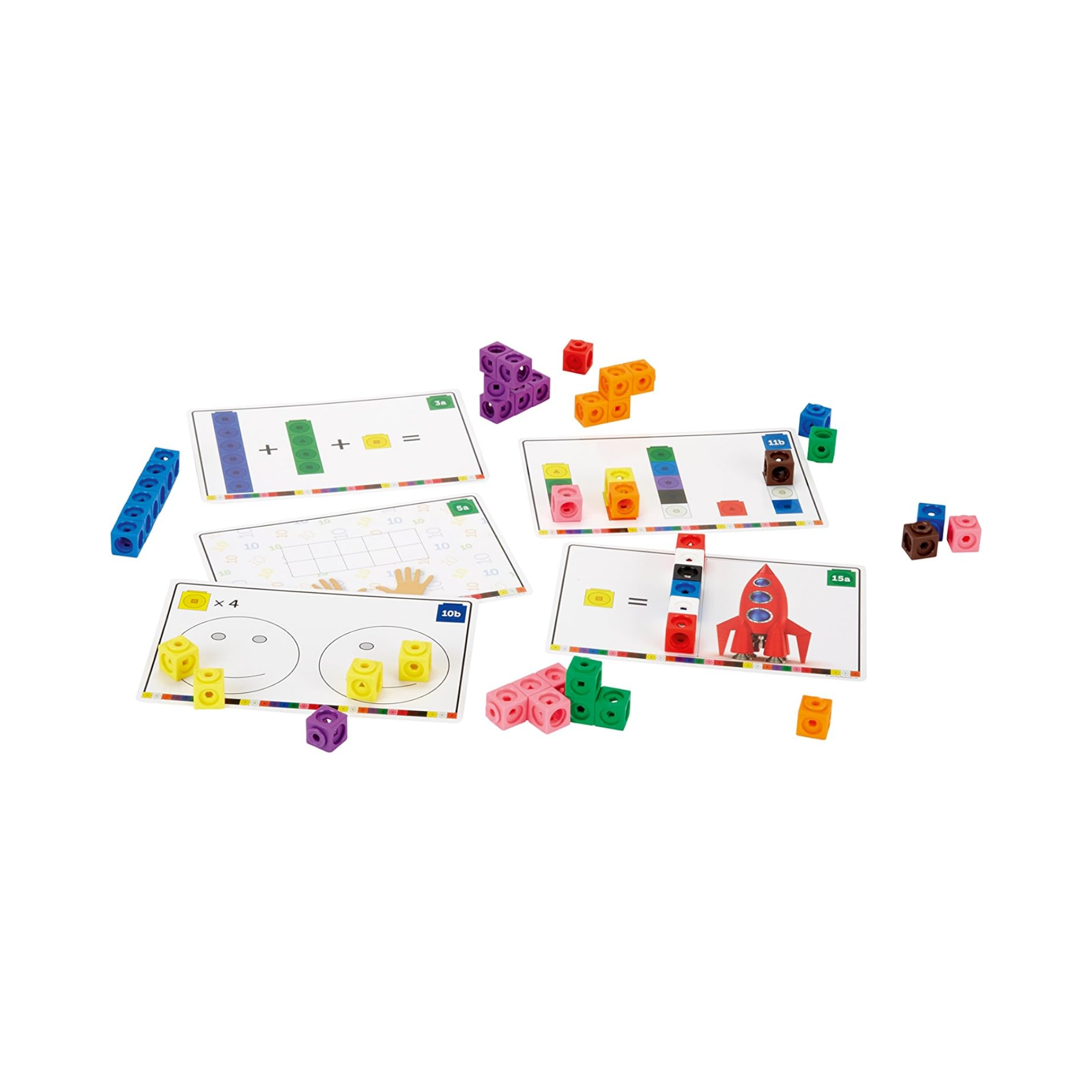 Learning Resources MathLink Cubes Activity Set, 100 Cubes & 30 Activities, Ages 4+, Hands-On Math & STEM Learning