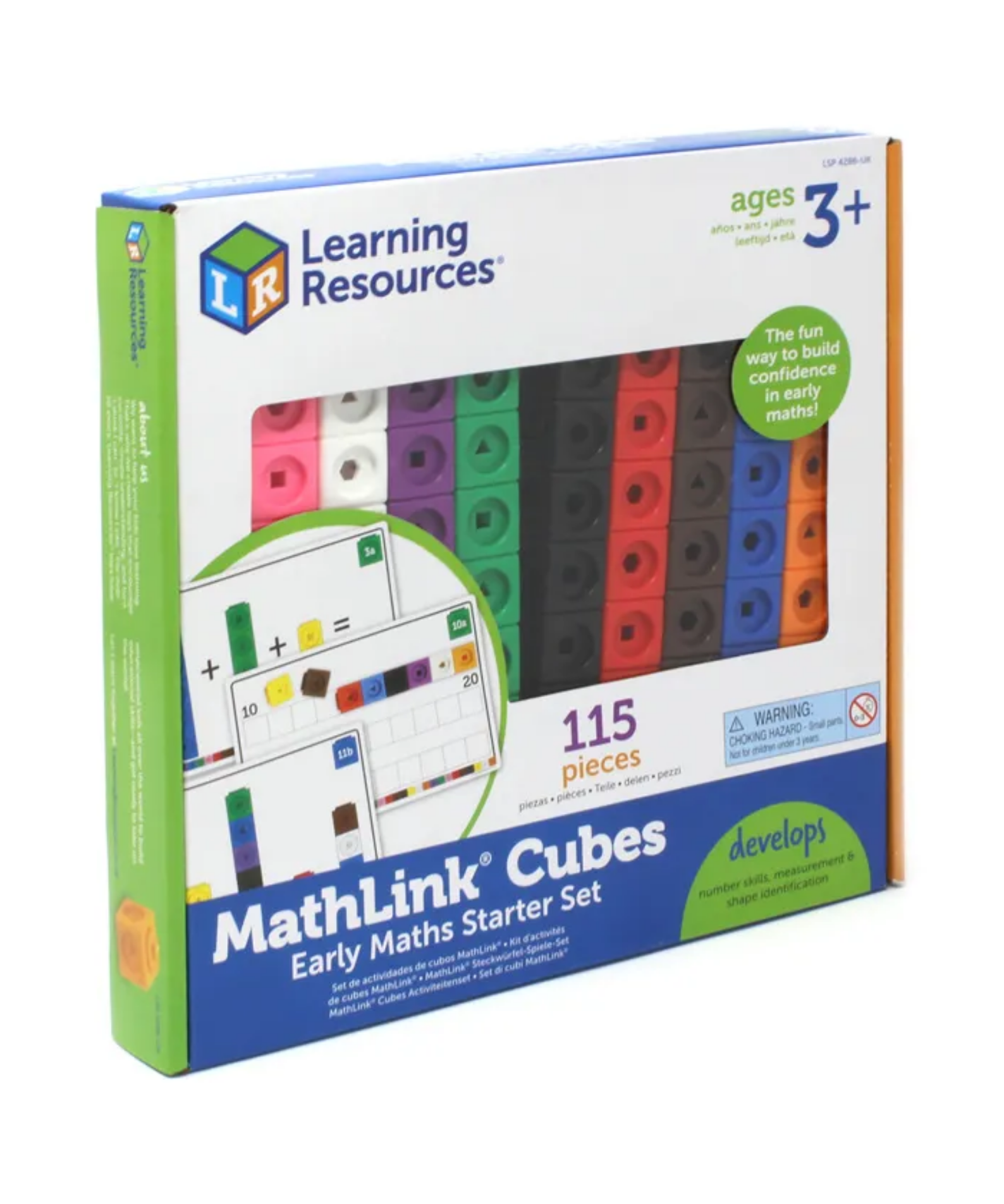 Learning Resources MathLink Cubes Activity Set, 100 Cubes & 30 Activities, Ages 4+, Hands-On Math & STEM Learning