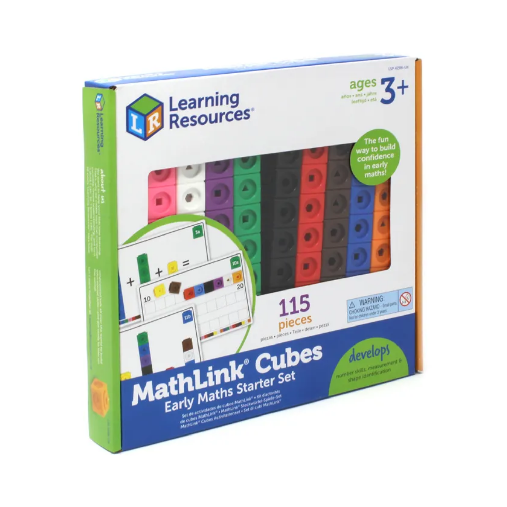 Learning Resources MathLink Cubes Activity Set, 100 Cubes & 30 Activities, Ages 4+, Hands-On Math & STEM Learning