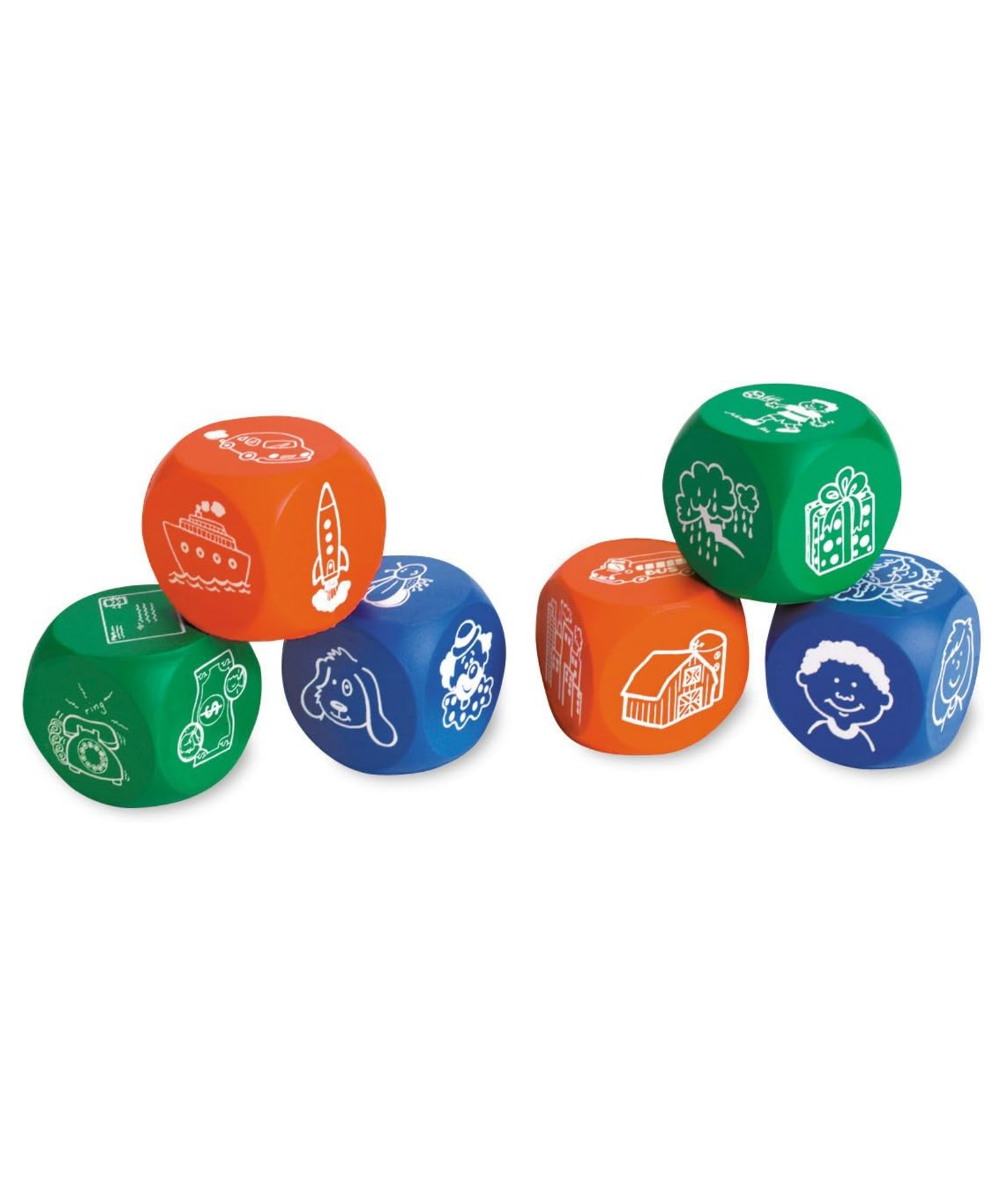 Learning Resources Story Starter Picture Cubes, Creative Storytelling & Vocabulary Game, Set of 6, Learning Resources