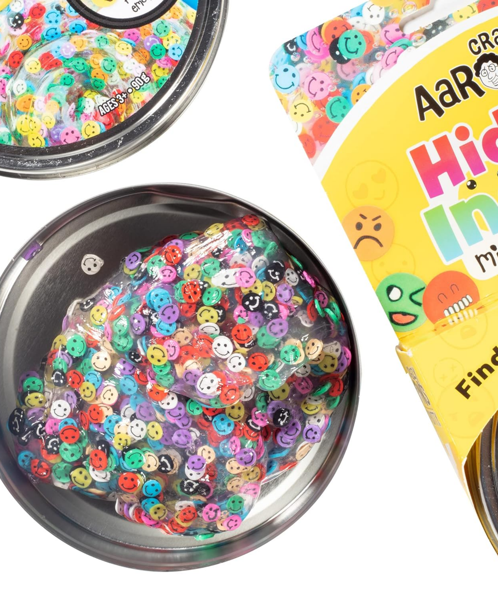 Crazy Aaron's Hide Inside! Mixed Emotions Thinking Putty, 4" Tin with 90g of Non-Toxic Sensory Play Putty which Never Dries Out, Soft Textured Creative Fidget Toy for Boys and Girls Ages 3Y+