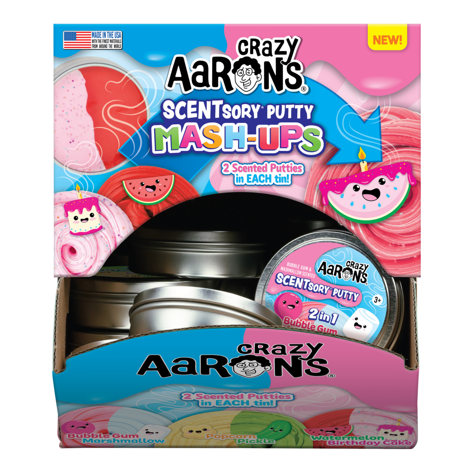Crazy Aaron's 30 Count Assortment Scented Thinking Putty, 2.75" Tin with 20g of Non-Toxic Sensory Play Putty which Never Dries Out, Soft Textured Creative Fidget Toy for Kids Ages 3Y+ (Contains Duplicates)