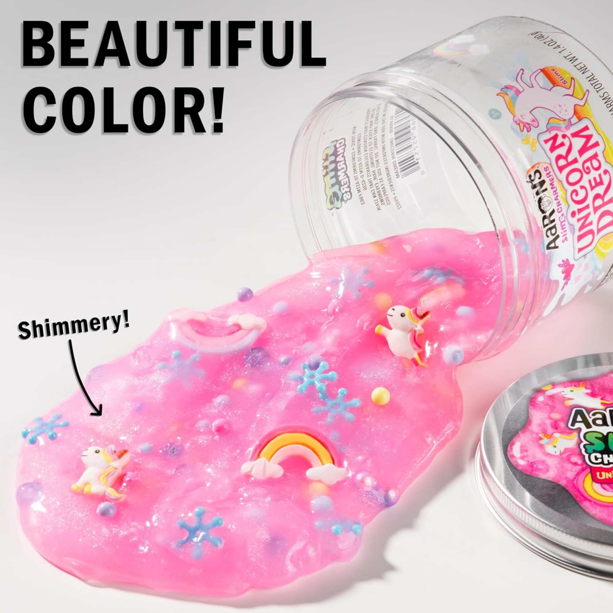 Crazy Aaron’s Slime Charmers - Unicorn Dream, Floral Scented Slime with Charms, Non-Toxic, Super Stretchy & Squishy Fidget Toy Suitable for Boys and Girls Aged 3Y+