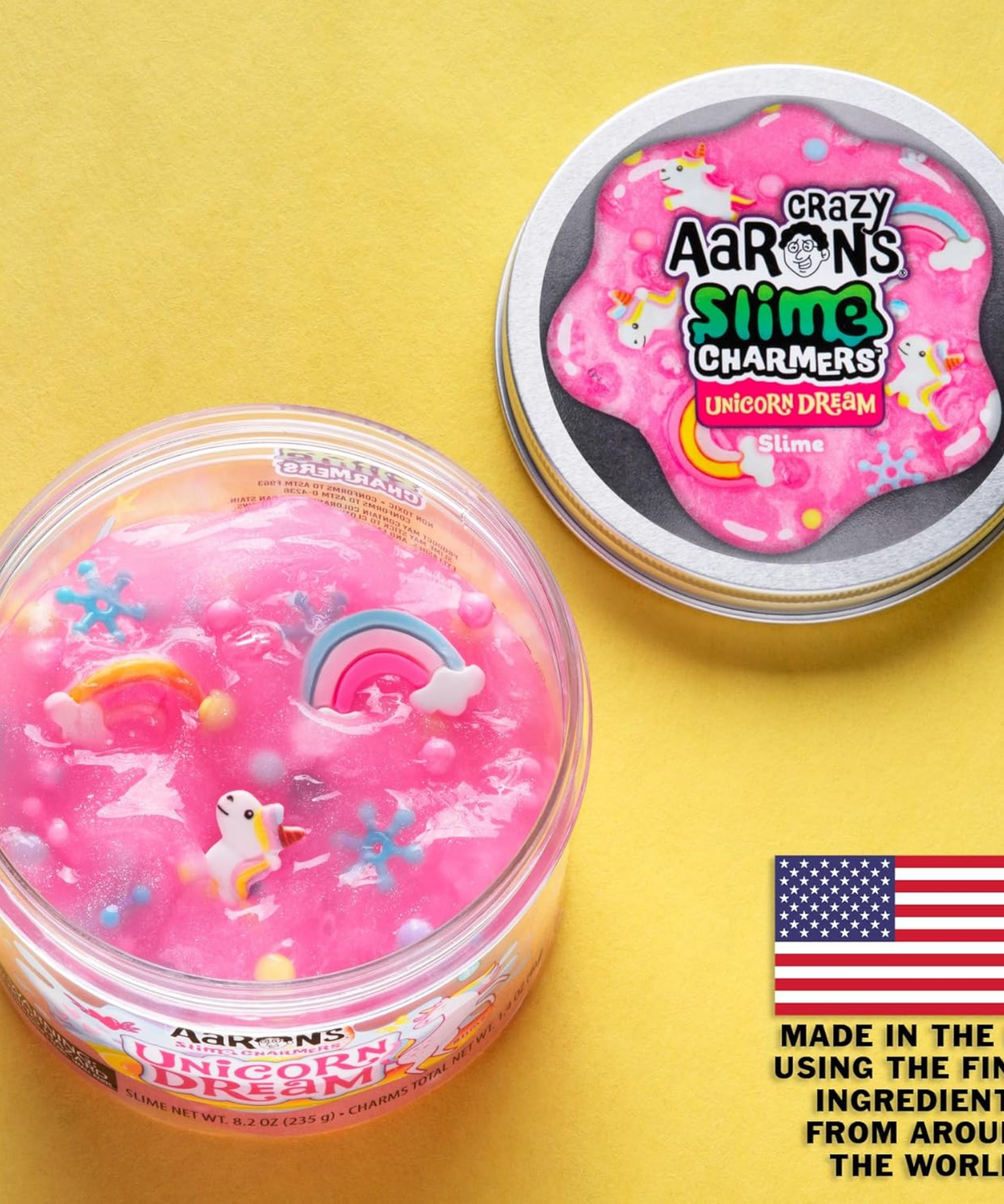 Crazy Aaron’s Slime Charmers - Unicorn Dream, Floral Scented Slime with Charms, Non-Toxic, Super Stretchy & Squishy Fidget Toy Suitable for Boys and Girls Aged 3Y+
