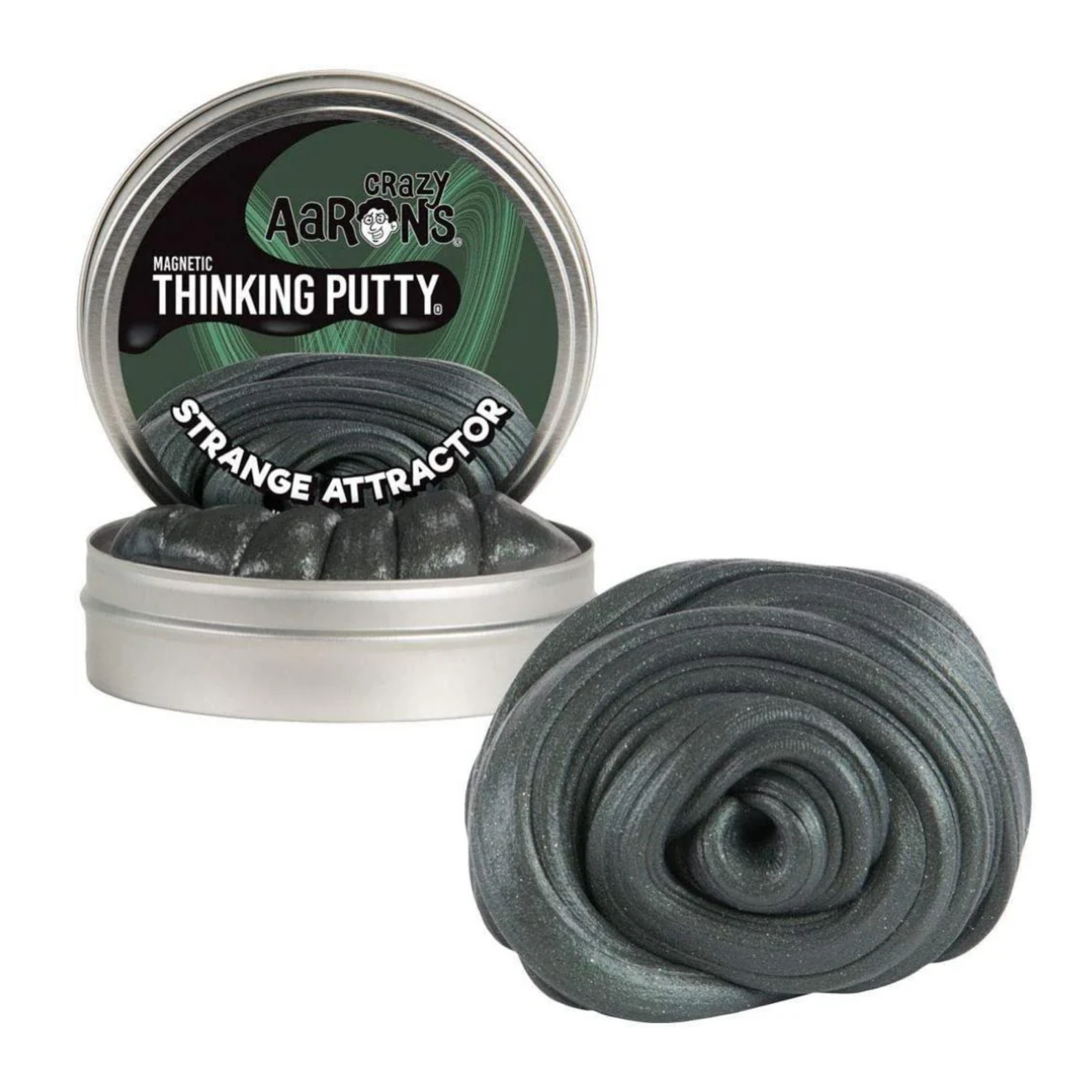 Crazy Aaron's Strange Attractor Thinking Putty, 4" Tin with 90g of Non-Toxic Sensory Play Putty which Never Dries Out, Soft Textured Creative Fidget Toy for Boys and Girls Ages 3Y+