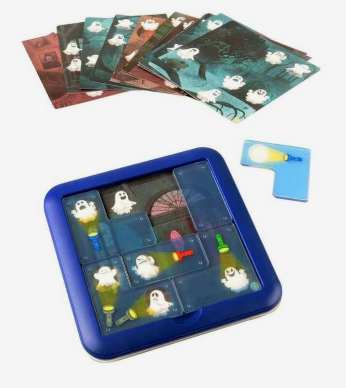 SmartGames Ghost Hunters, Fun IQ Brain Teaser Puzzle, Cognitive Development STEM Toy with 60+ Challenges, Travel Friendly Tabletop Educational Matching Puzzle Game, Suitable for Children Above 6+