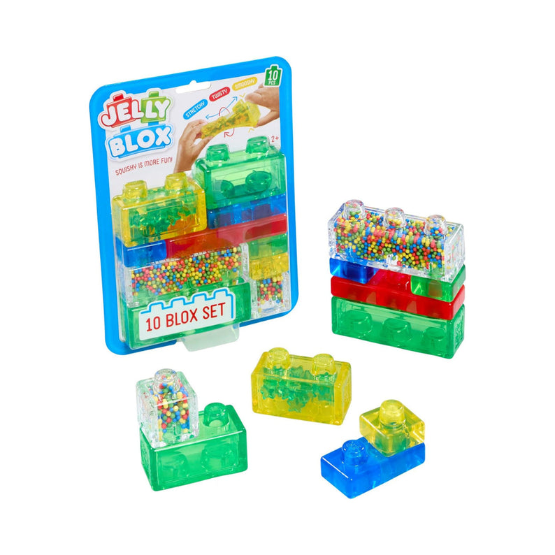 Goliath Jelly Blox Blox Set, 10 Piece Toddler & Preschool Building Blocks, Ouch-Free Tactile & Sensory Play Fidget Toy, Stackable, Squishable & Stretchable Blocks Suitable for Boys & Girls Aged 2+