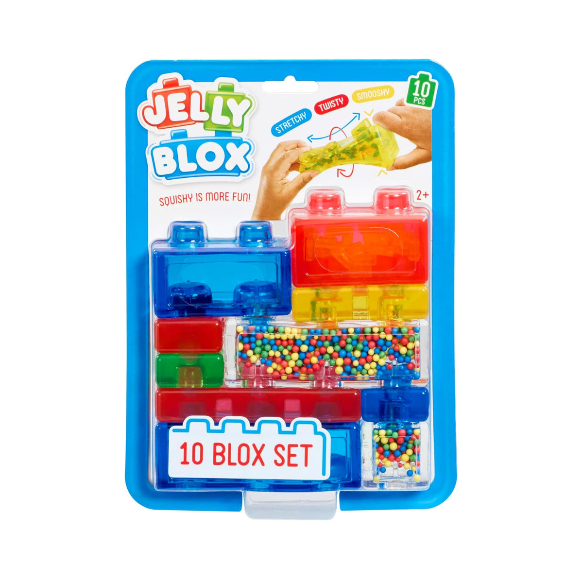 Goliath Jelly Blox Blox Set, 10 Piece Toddler & Preschool Building Blocks, Ouch-Free Tactile & Sensory Play Fidget Toy, Stackable, Squishable & Stretchable Blocks Suitable for Boys & Girls Aged 2+