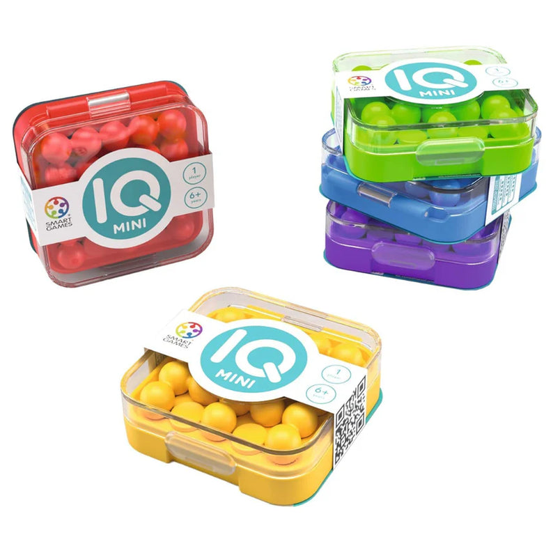 SmartGames IQ Mini, Create your Own Levels with our Fun IQ Puzzle & Brain Games, Travel Friendly Handheld Educational Matching Puzzle Game, Suitable for Children Above 6+