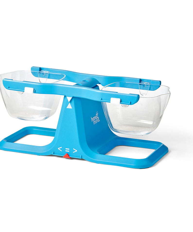 Learning Resources Nestable Bucket Balance, Compact Maths & Science Balance Scale for Kids, 500ml Clear Buckets, Explore Weight, Volume & Equivalency, Ages 3+