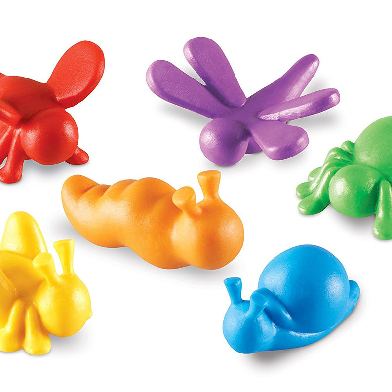 Learning Resources In The Garden Critter Counters, Set of 72, Bug Themed Counters for Counting, Sorting & Early Math Skills, Soft Rubberized PVC, Includes Storage Tub & Activity Guide, Ages 3+
