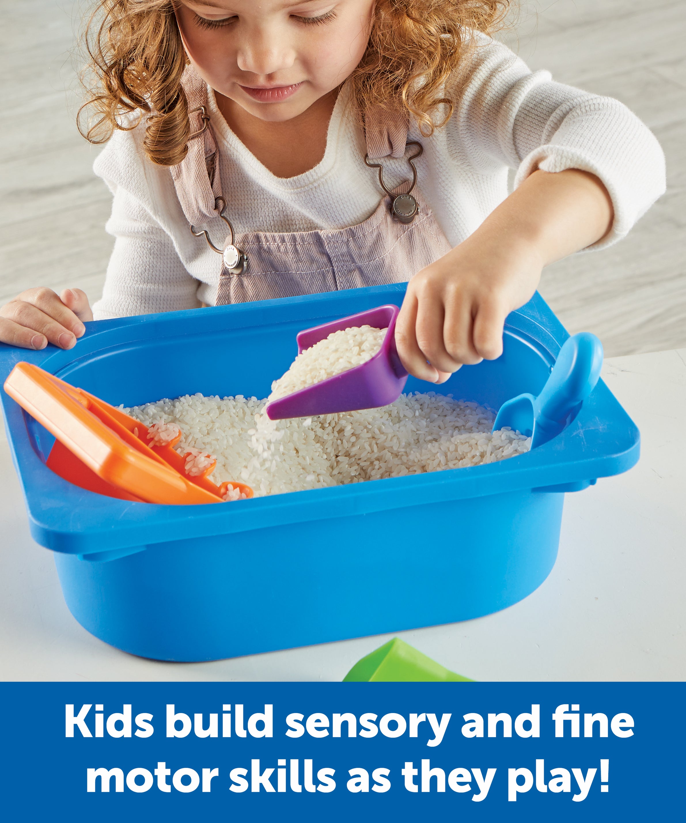 Learning Resources Helping Hands Sensory Scoops, Set of 4 Fine Motor Tools for Sensory Play, Strengthen Hand Muscles & Coordination, Ages 3+