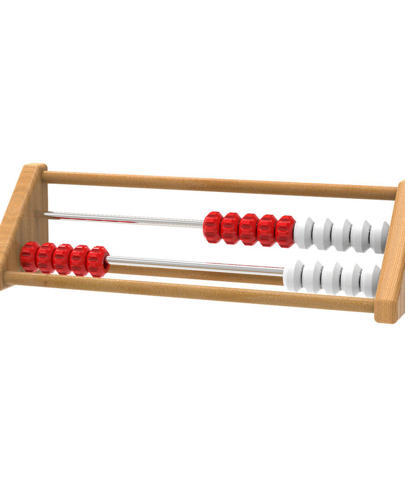 Learning Resources 20-Bead Sensory Rekenrek, Wooden Abacus for Kids, Hands-On Maths Learning Tool for Counting, Addition, and Subtraction