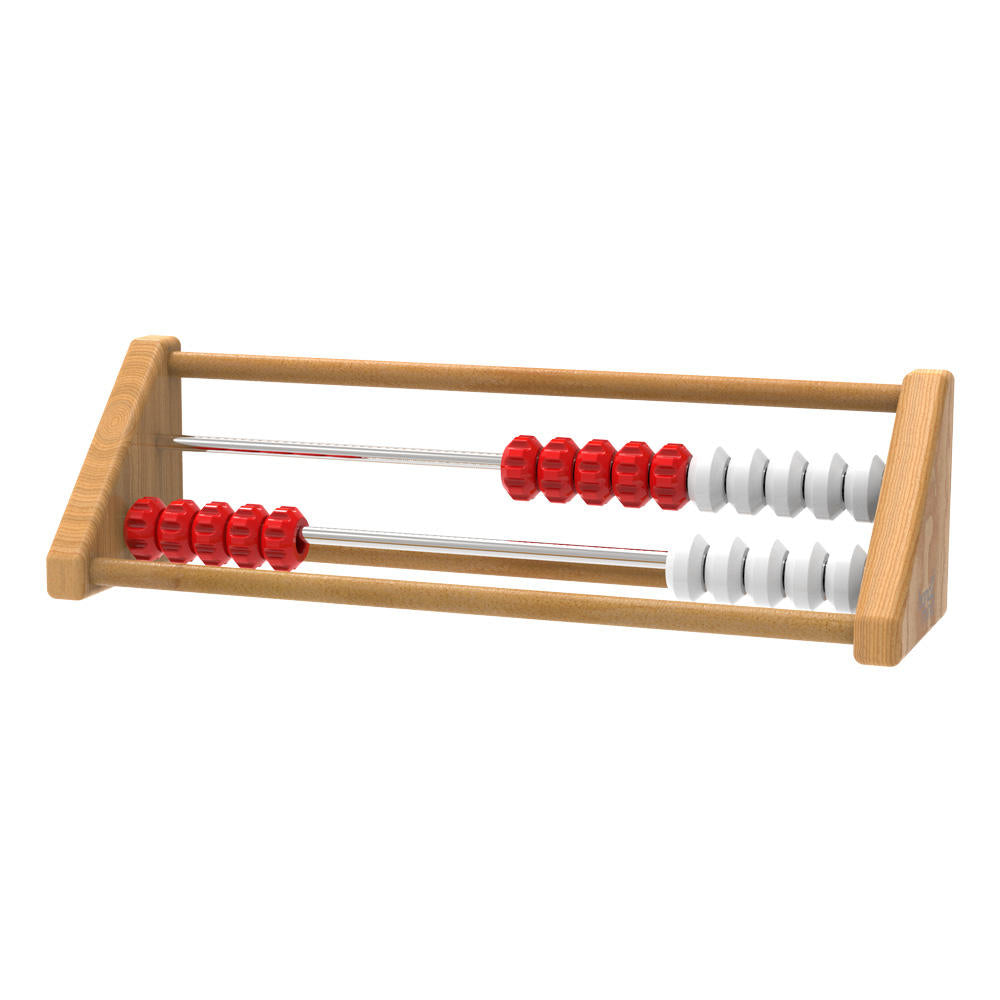 Learning Resources 20-Bead Sensory Rekenrek, Wooden Abacus for Kids, Hands-On Maths Learning Tool for Counting, Addition, and Subtraction