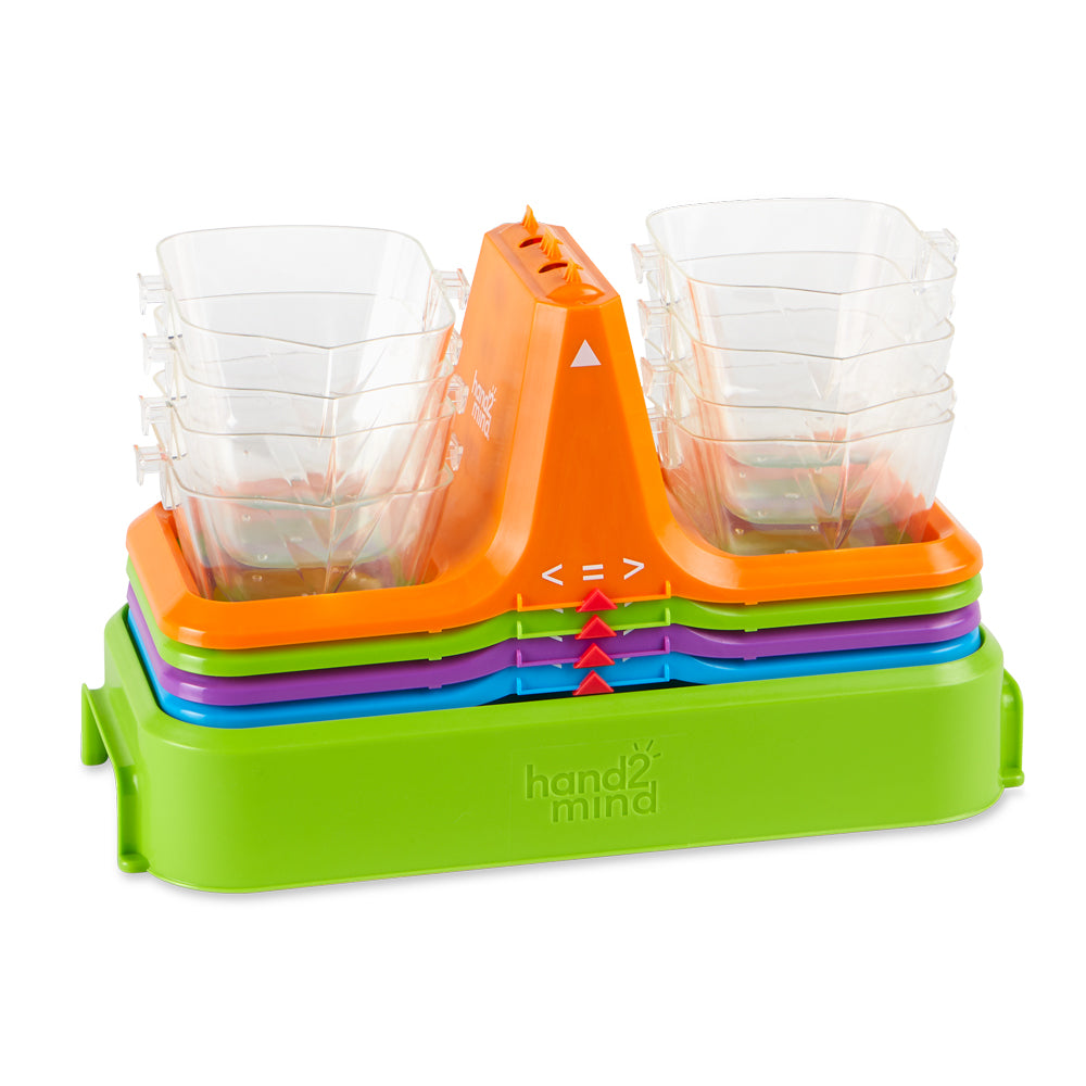 Learning Resources Nestable Bucket Balances (Set of 4), Math Manipulative Scale for Learning Weight, Volume, and Equivalency, Ideal for Kids Aged 3+