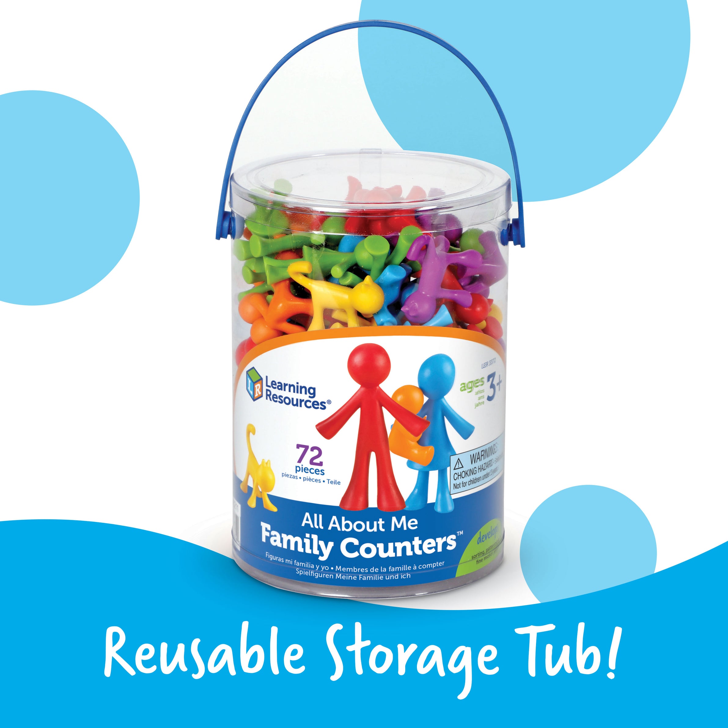 Learning Resources All About Me Family Counters, Set of 72, Colourful Family-Themed Counters for Counting, Sorting, and Patterning, Ages 3+