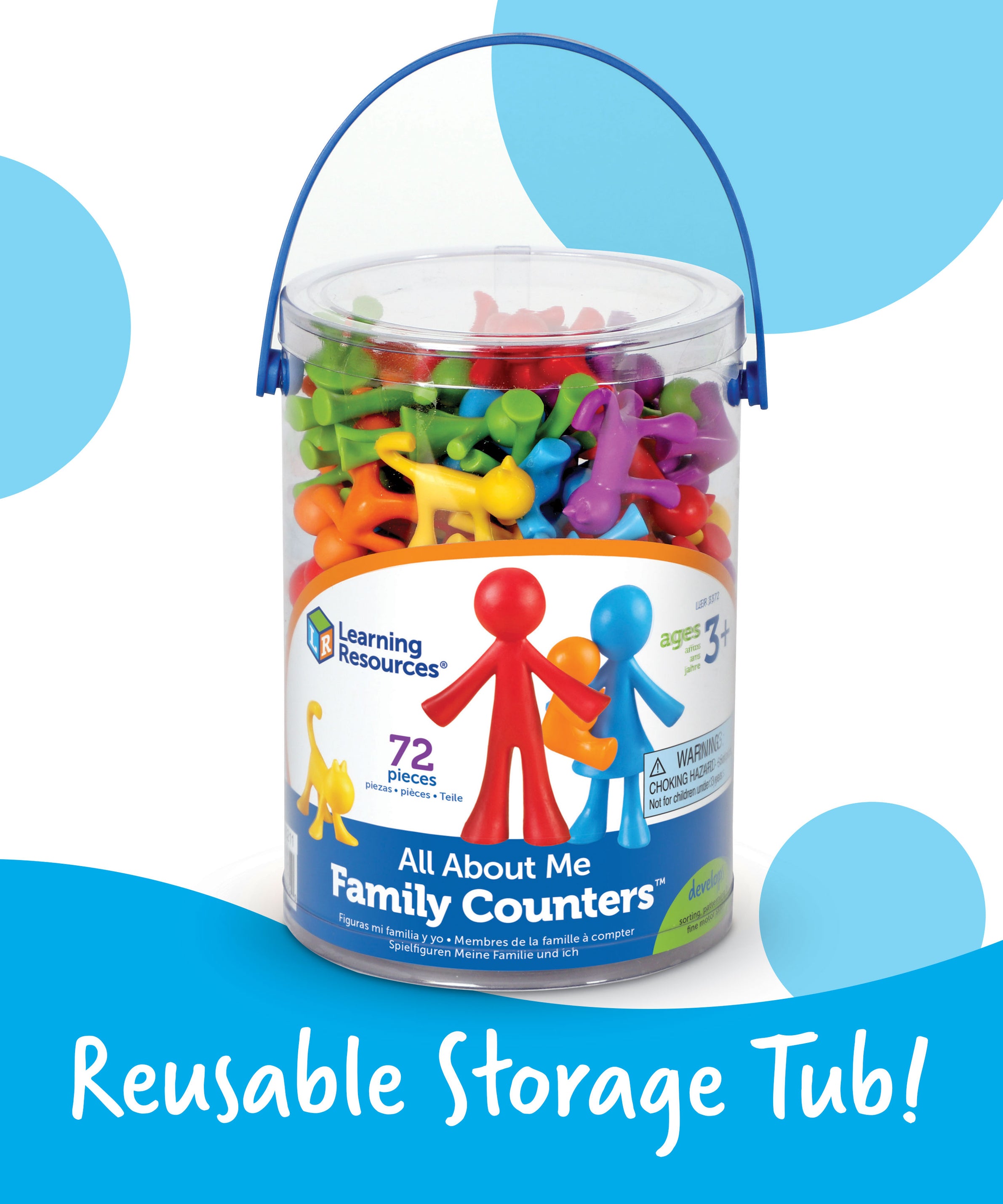 Learning Resources All About Me Family Counters, Set of 72, Colourful Family-Themed Counters for Counting, Sorting, and Patterning, Ages 3+