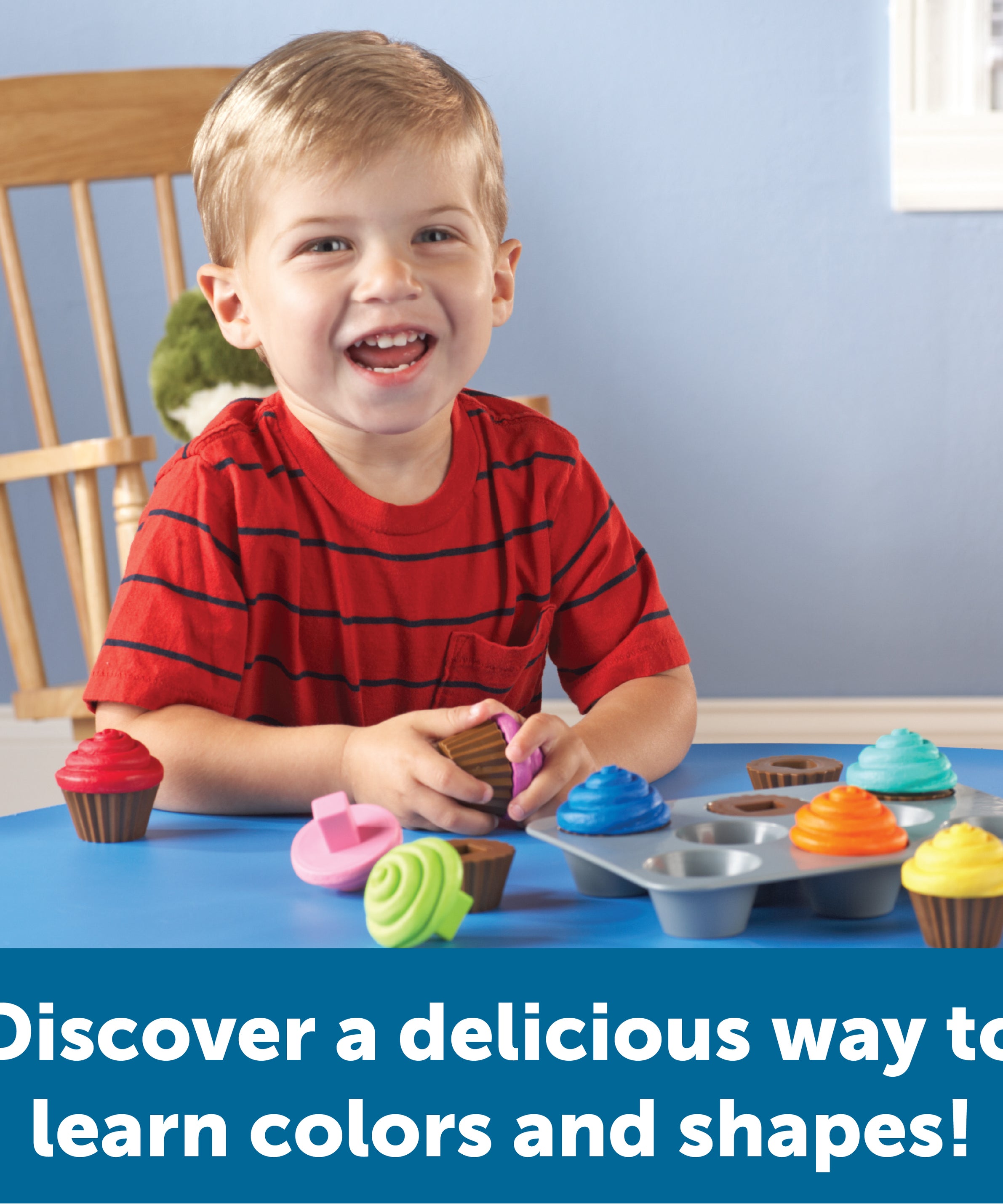 Learning Resources Smart Snacks Shape Sorting Cupcakes, Educational Toy for Toddlers, Teaches Shapes, Colours and Fine Motor Skills, Ages 18 Months and Up