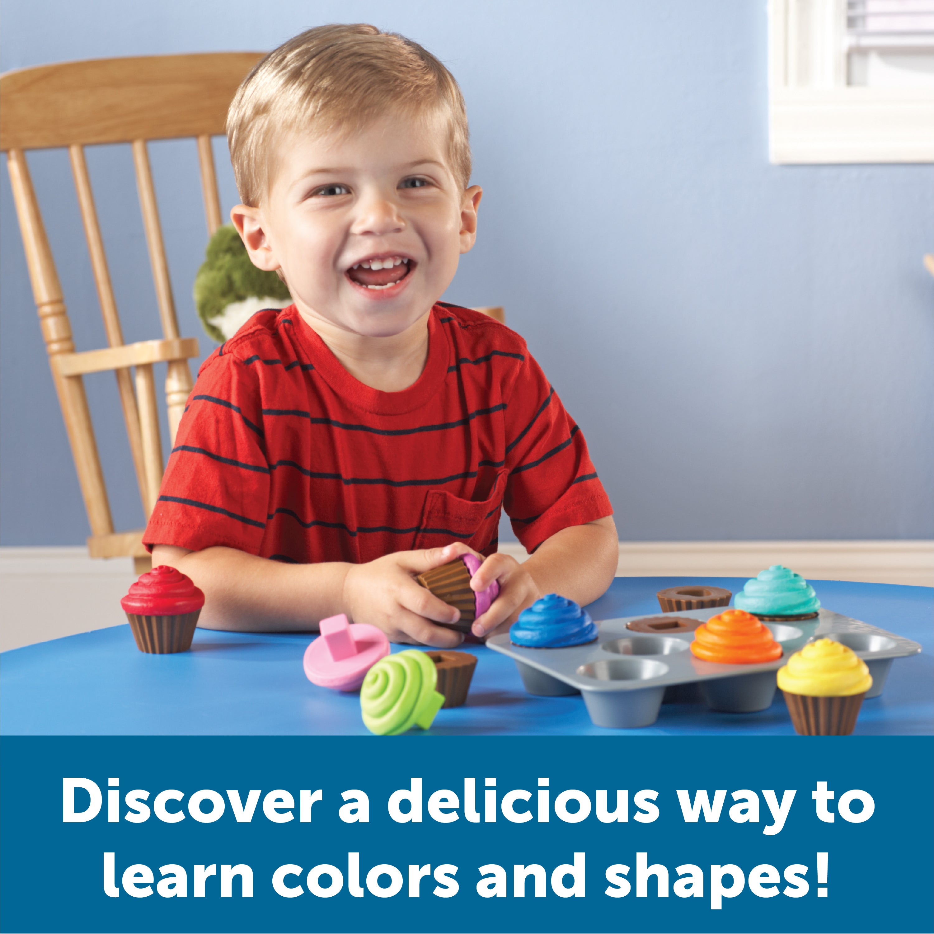 Learning Resources Smart Snacks Shape Sorting Cupcakes, Educational Toy for Toddlers, Teaches Shapes, Colours and Fine Motor Skills, Ages 18 Months and Up