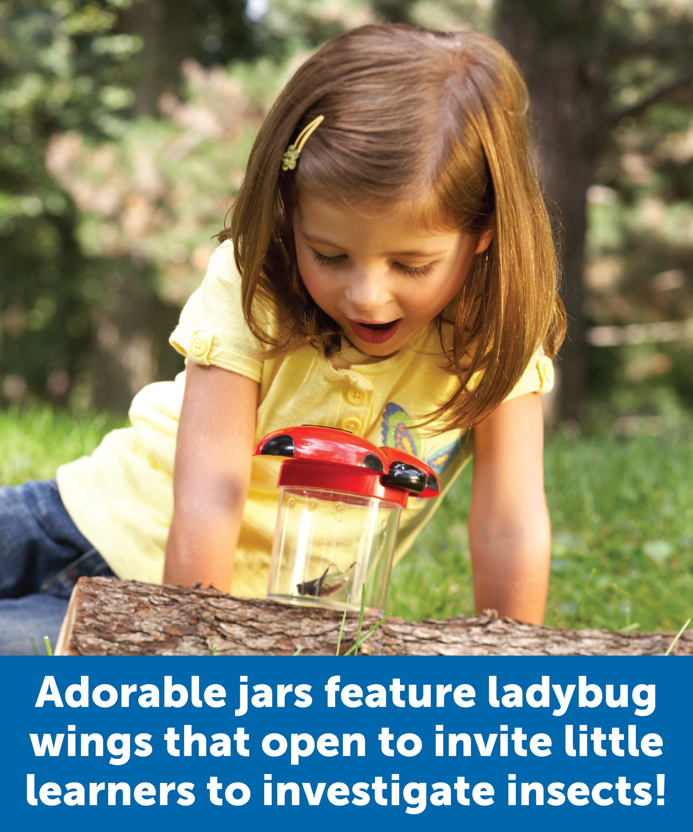 Learning Resources Jumbo Bug Jars (Box of 6), Magnifying Observation Jars with Air Vents for Hands-On Science Exploration, Ages 3+