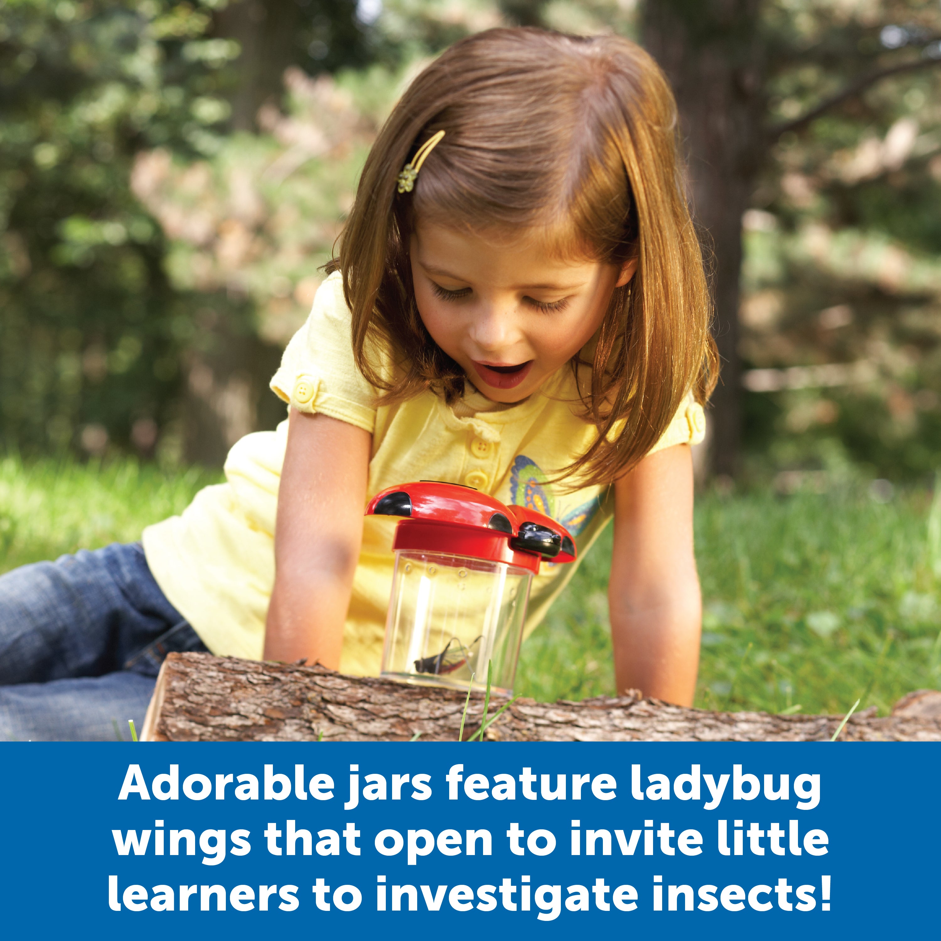 Learning Resources Jumbo Bug Jars (Box of 6), Magnifying Observation Jars with Air Vents for Hands-On Science Exploration, Ages 3+