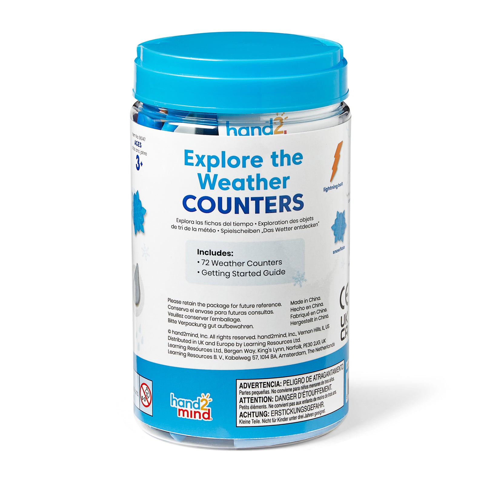 Learning Resources Explore the Weather Counters Set of 72 Recycled Maths Counters for Kids Ages 3 Plus