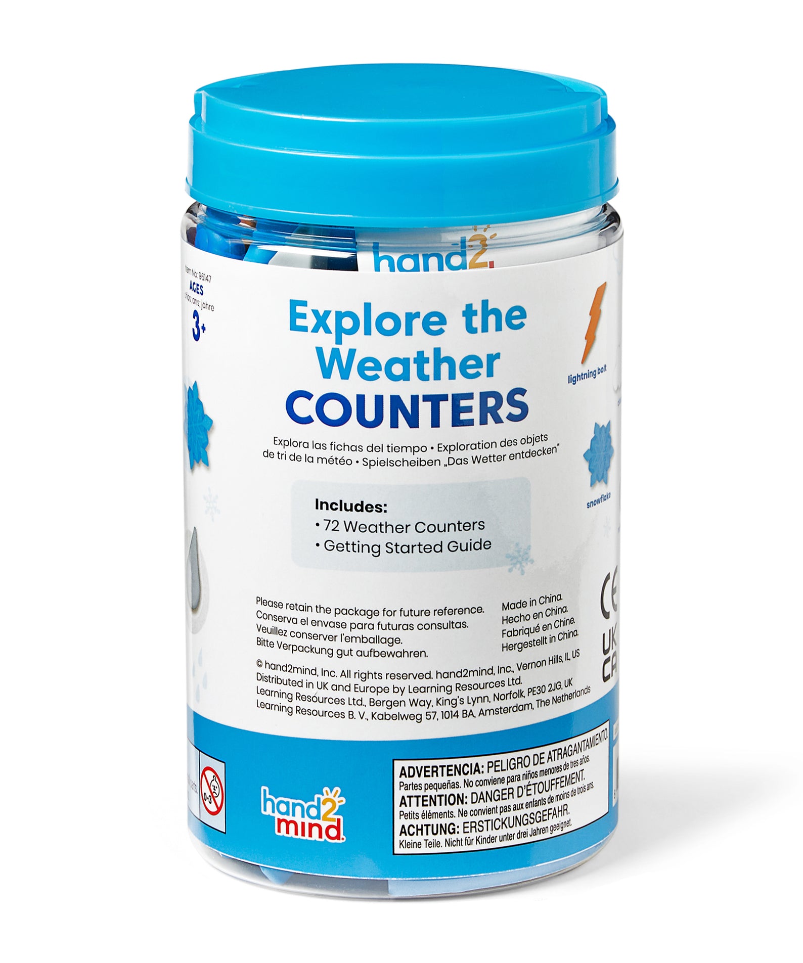 Learning Resources Explore the Weather Counters Set of 72 Recycled Maths Counters for Kids Ages 3 Plus