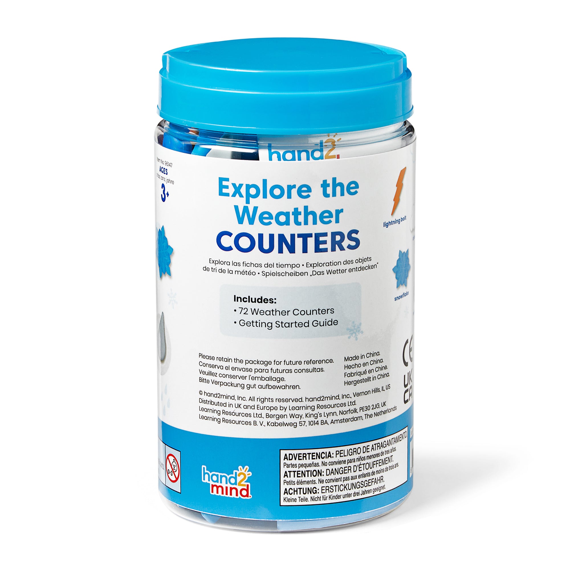 Learning Resources Explore the Weather Counters Set of 72 Recycled Maths Counters for Kids Ages 3 Plus