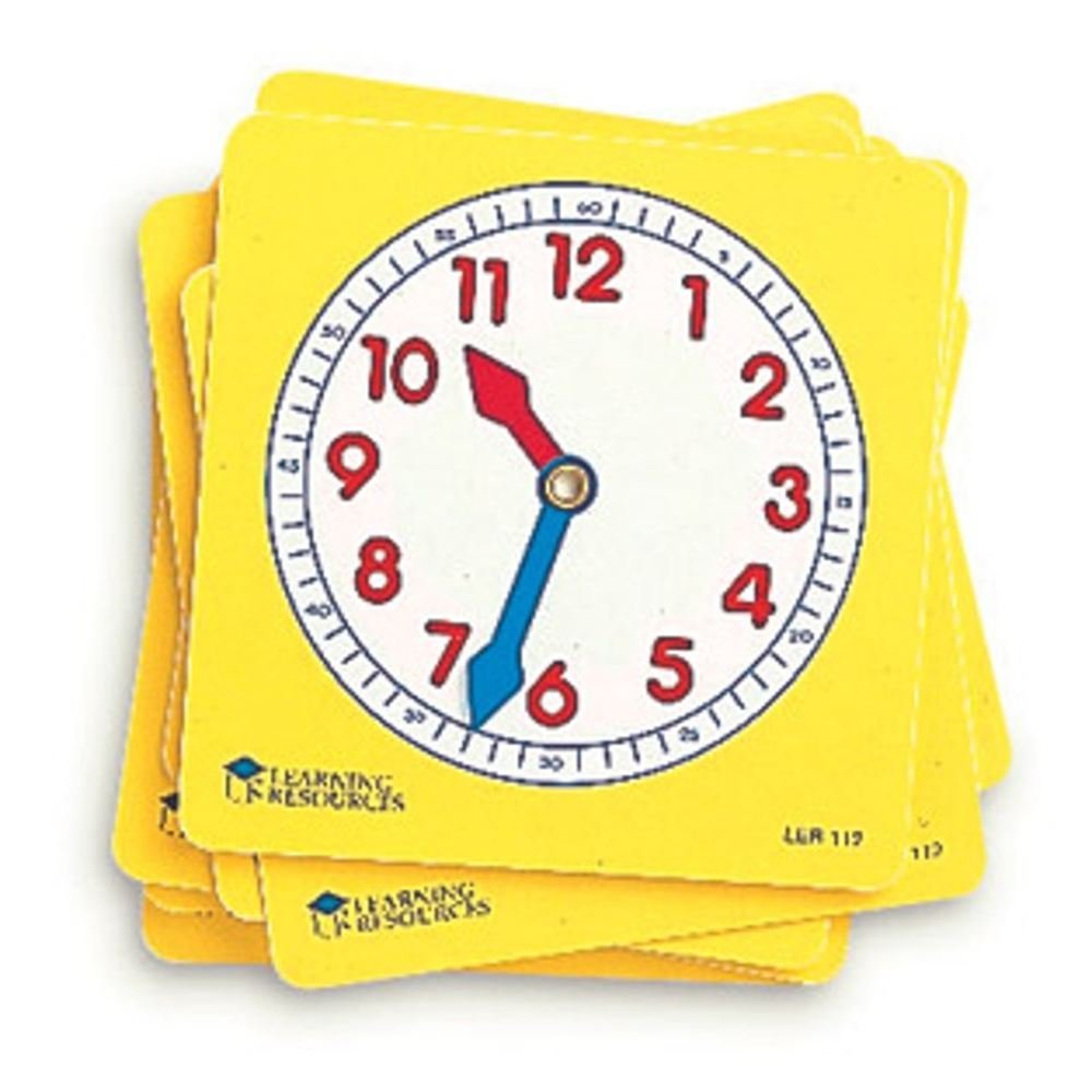 Learning Resources Pupil Clock Dials (Set of 10), Hands-On Time Telling Practice for Ages 5+