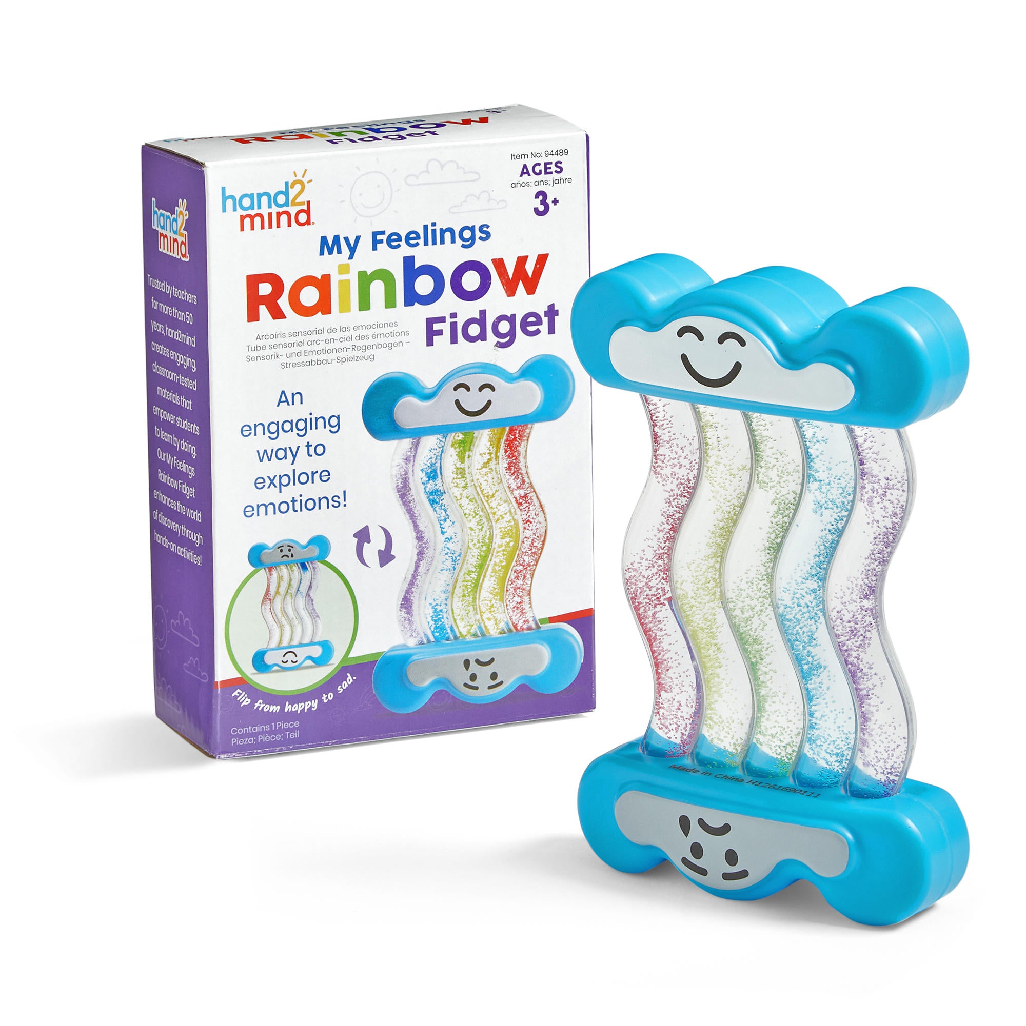 Learning Resources My Feelings Rainbow Fidget, Double-Sided Emotional Regulation Toy, Ages 3+