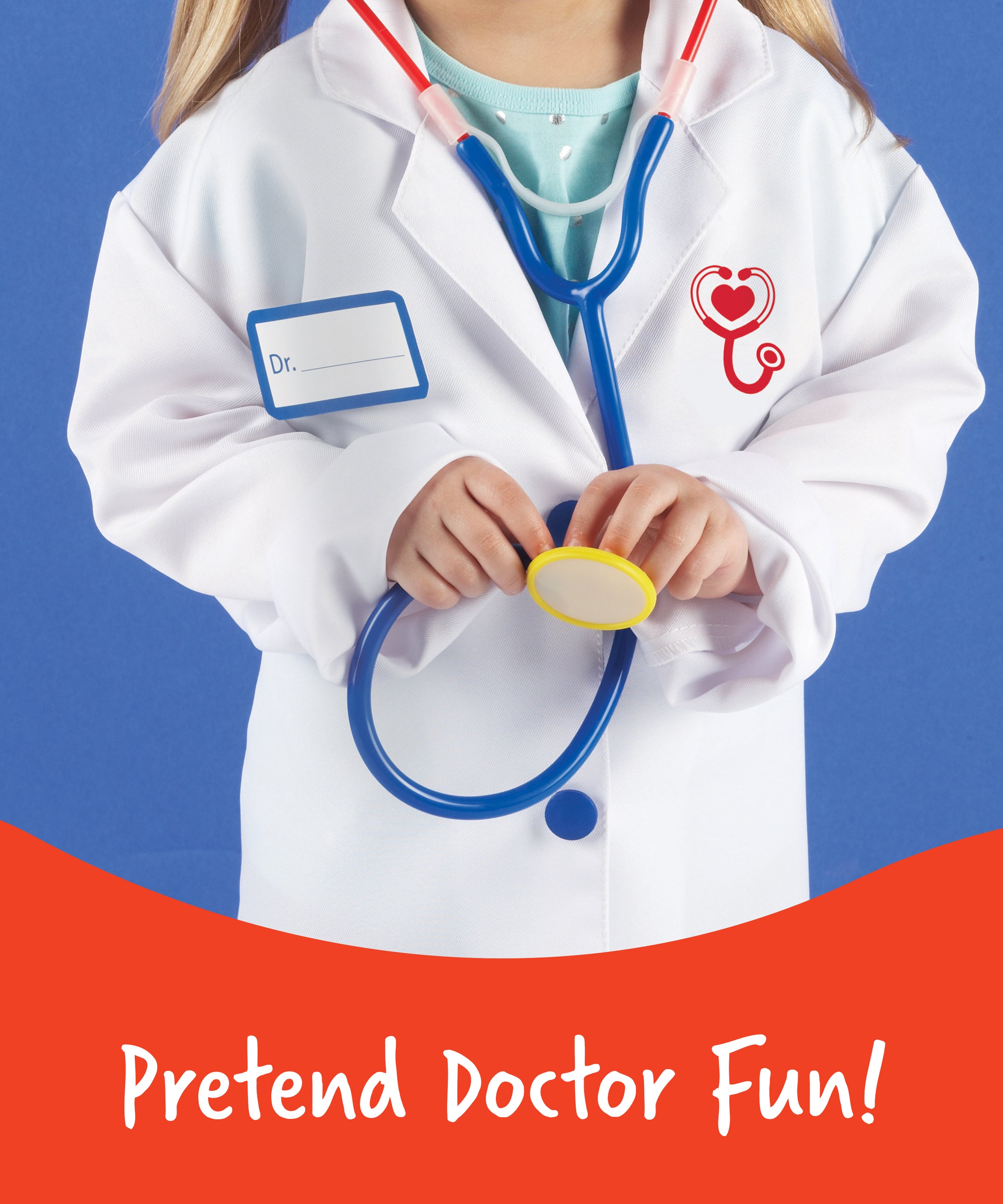 Learning Resources Doctor Play Set, Kids Doctor Costume with Coat, Stethoscope & Name Badge, Pretend Play Dress-Up for Ages 36