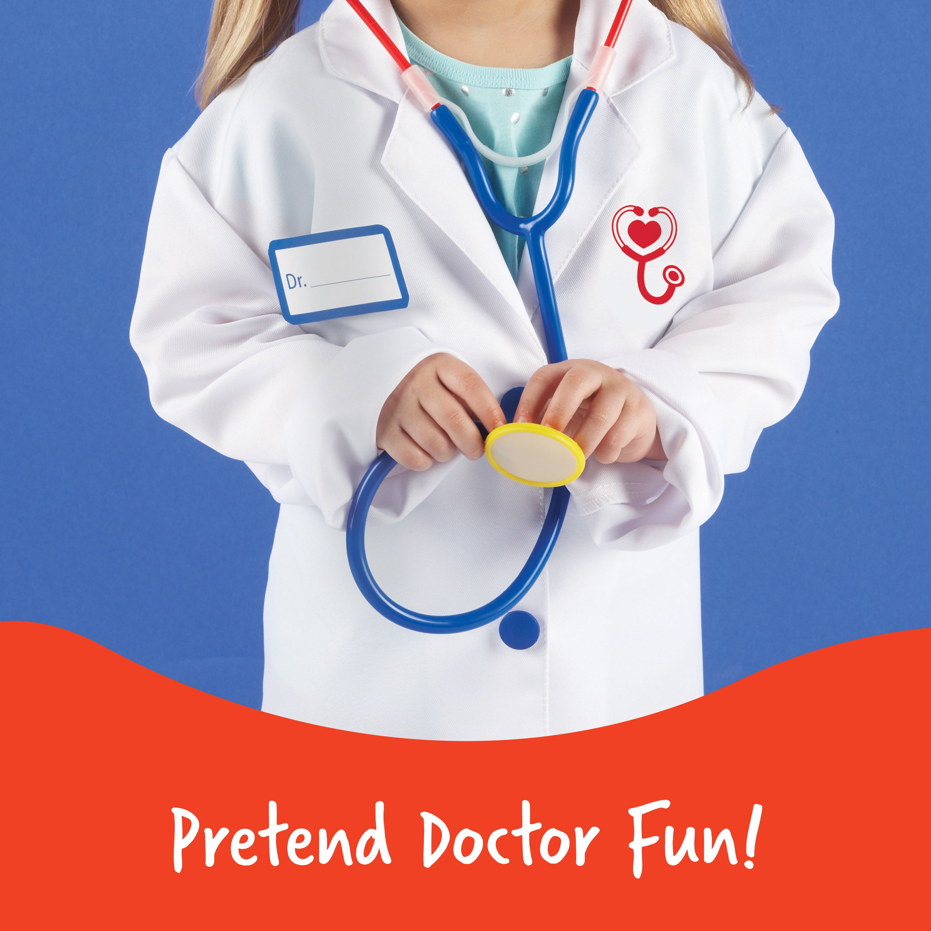 Learning Resources Doctor Play Set, Kids Doctor Costume with Coat, Stethoscope & Name Badge, Pretend Play Dress-Up for Ages 36