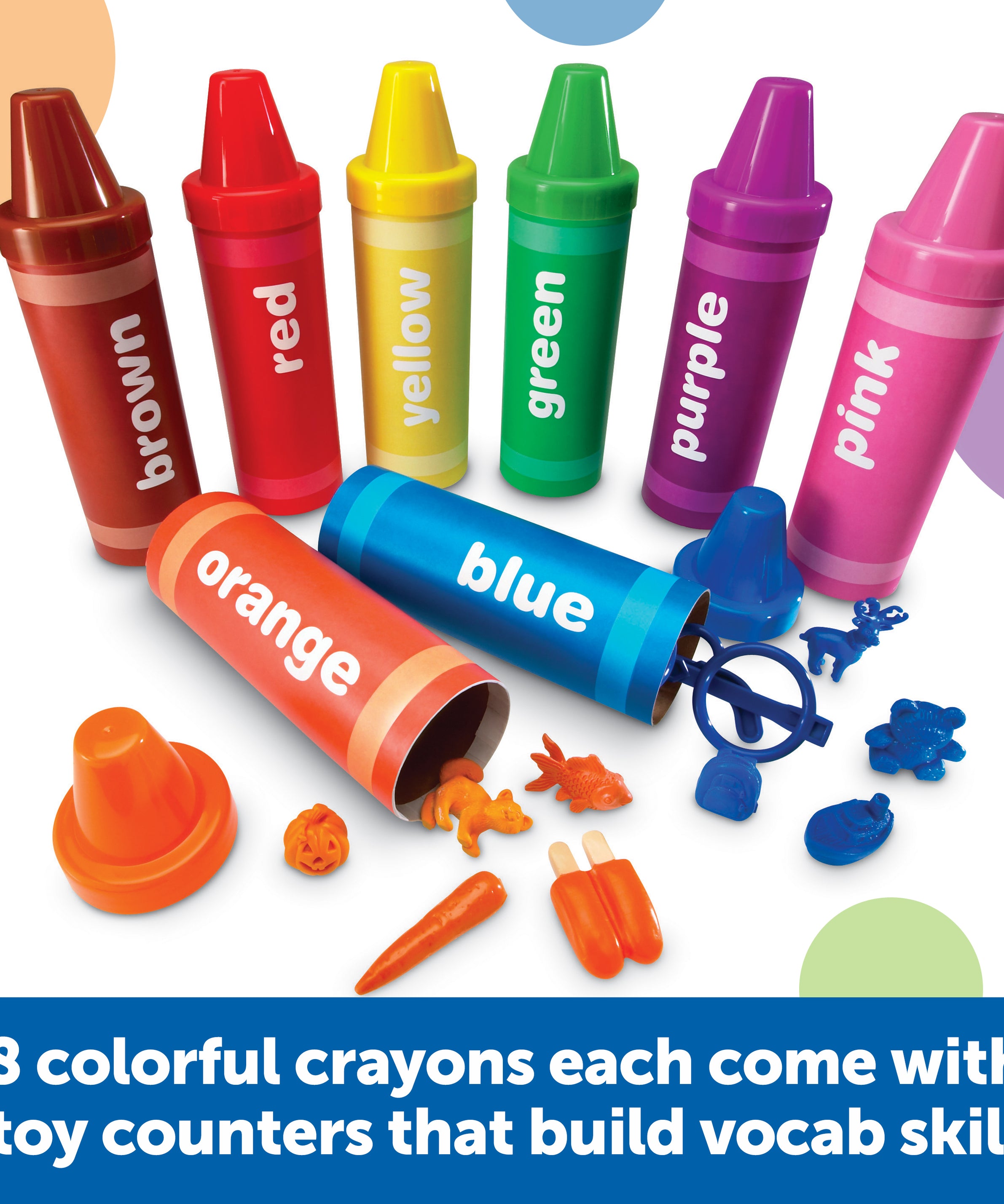 Learning Resources Rainbow Sorting Crayons, 48-Piece Colour Recognition and Sorting Toy, Fun Early Math Activities for Kids Aged 3+