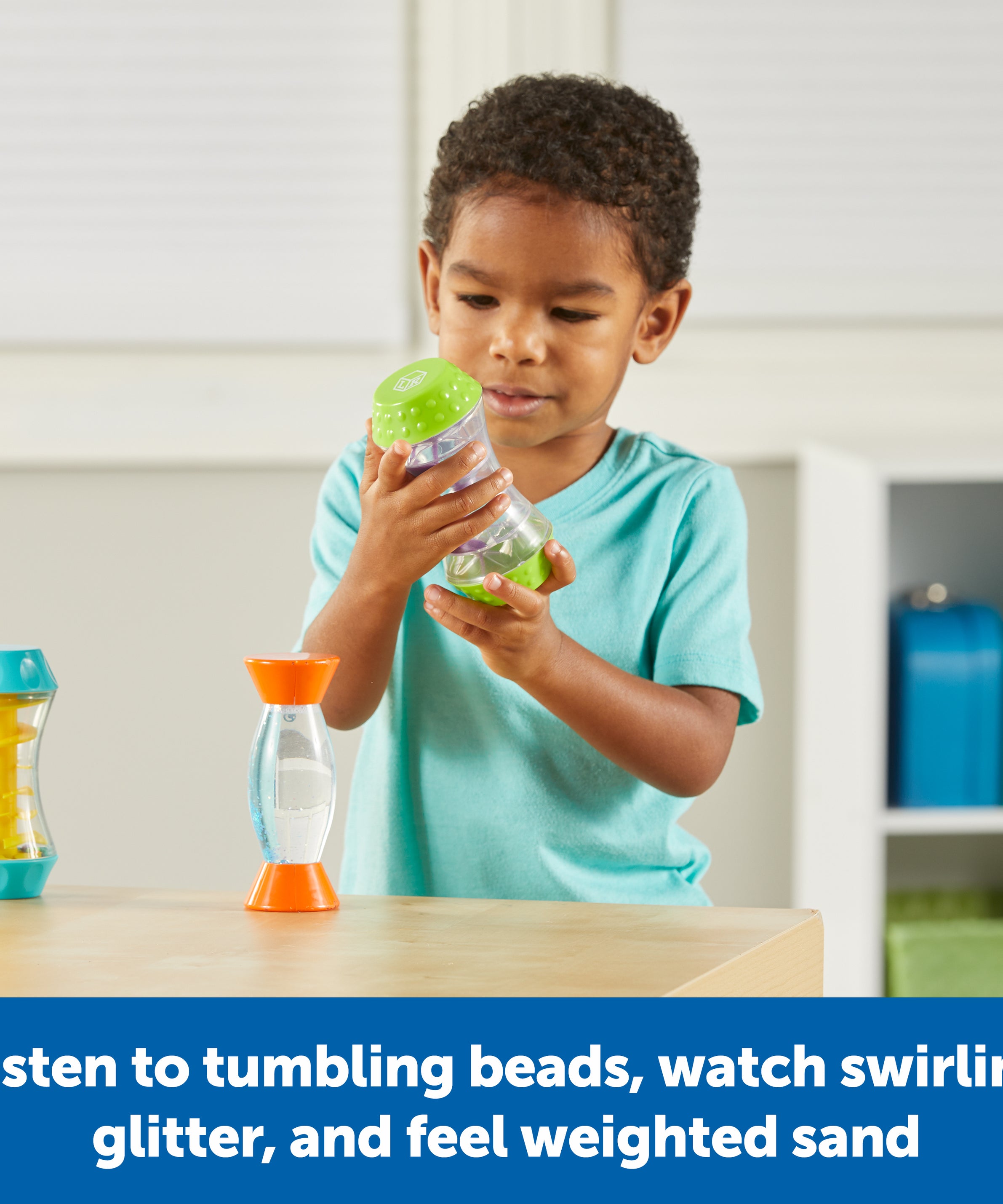 Learning Resources Sensory Trio Fidget Tubes Set of 3 Sensory Toys for Kids Ages 3 Plus