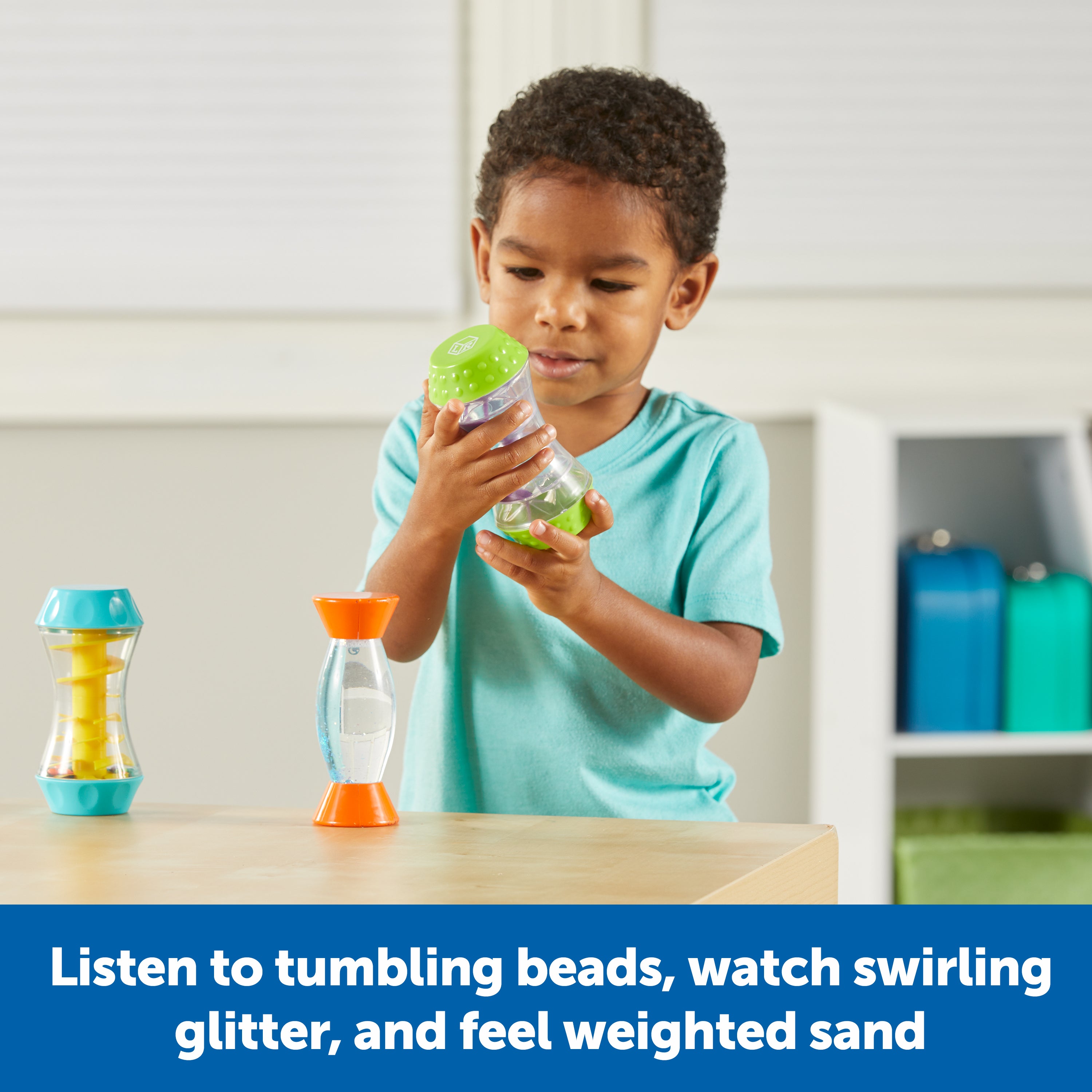 Learning Resources Sensory Trio Fidget Tubes Set of 3 Sensory Toys for Kids Ages 3 Plus