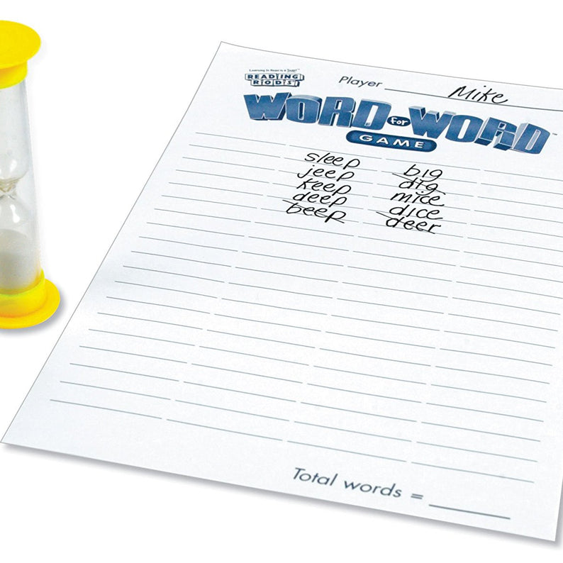 Learning Resources Word for Word Phonics Game, Fast-Paced Spelling Game for 2-4 Players, Includes Word Families, Letter Endings, and Blends