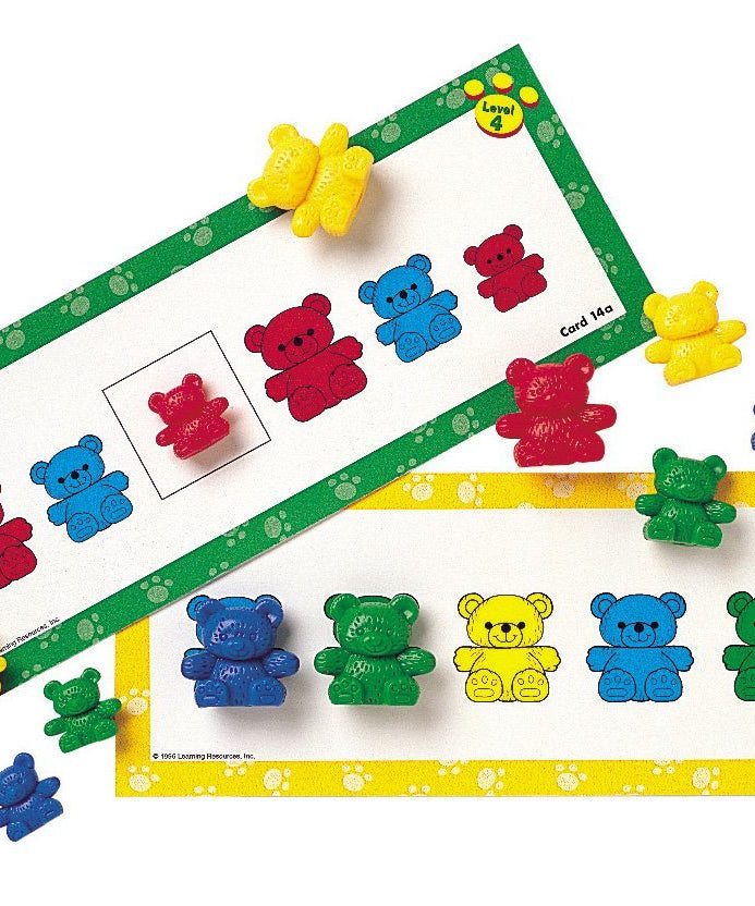 Learning Resources Three Bear Family Double-Sided Pattern Cards, Set of 16, Hands-On Maths Activities for Counting, Sorting & Patterning, Ideal for Classroom & Home Learning, Ages 3+