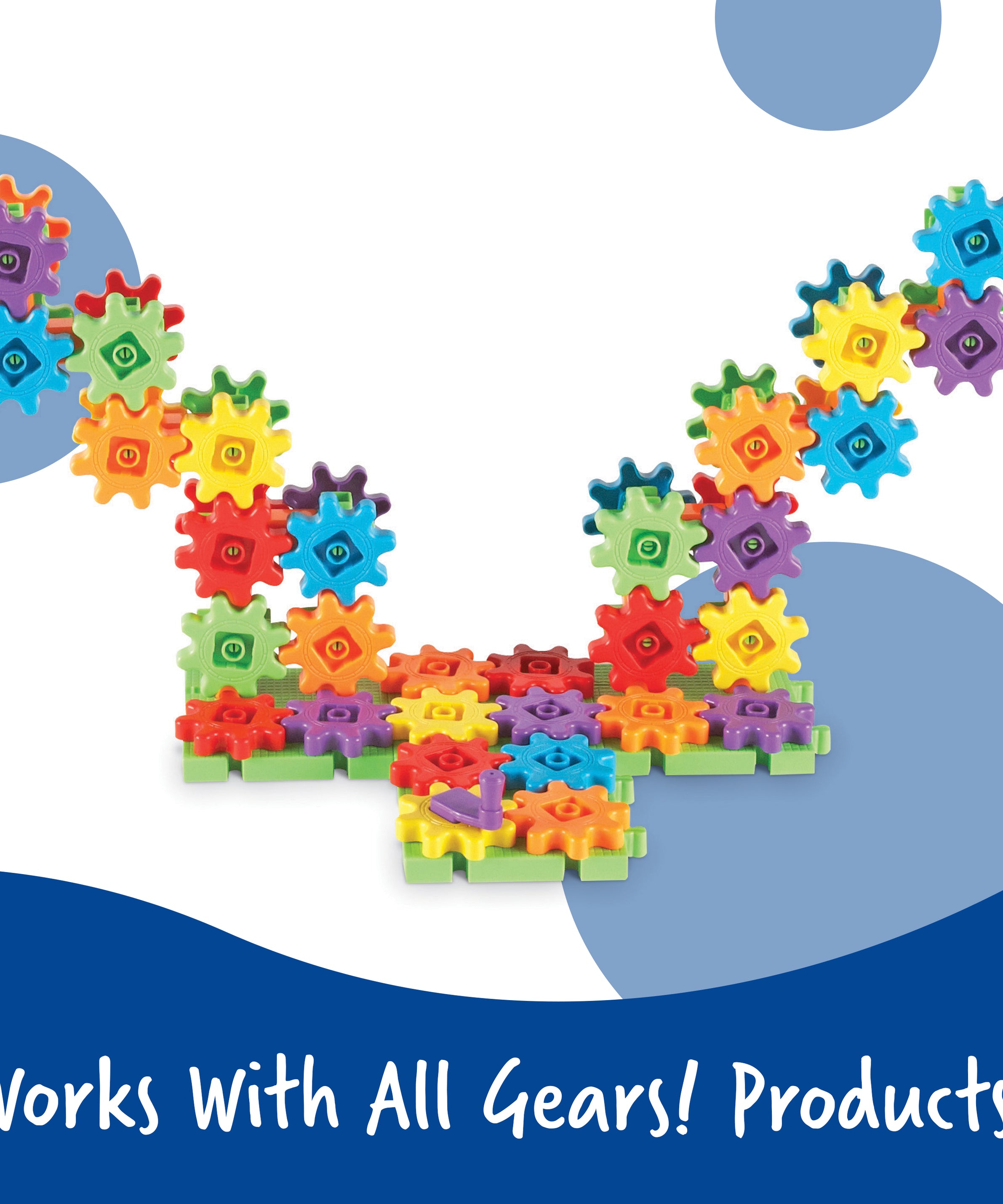 Learning Resources Gears! Gears! Gears! Deluxe Building Set (Set of 100), Hands-On Fun for Young Engineers