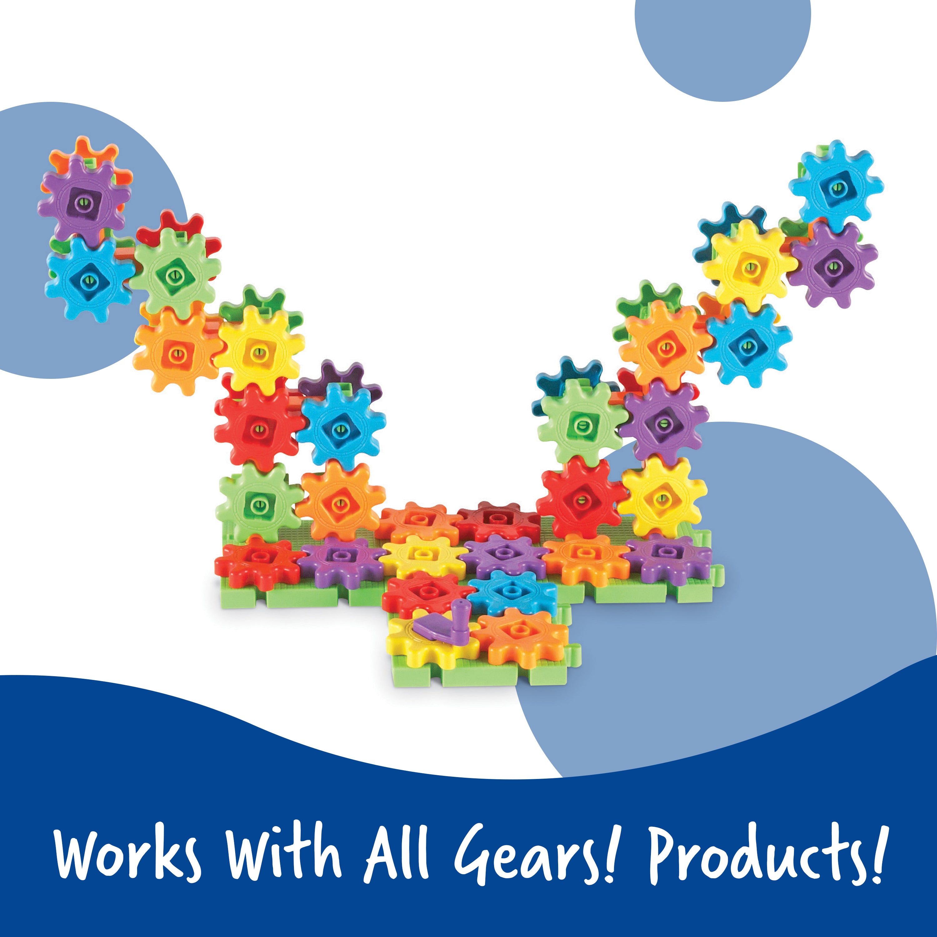 Learning Resources Gears! Gears! Gears! Deluxe Building Set (Set of 100), Hands-On Fun for Young Engineers