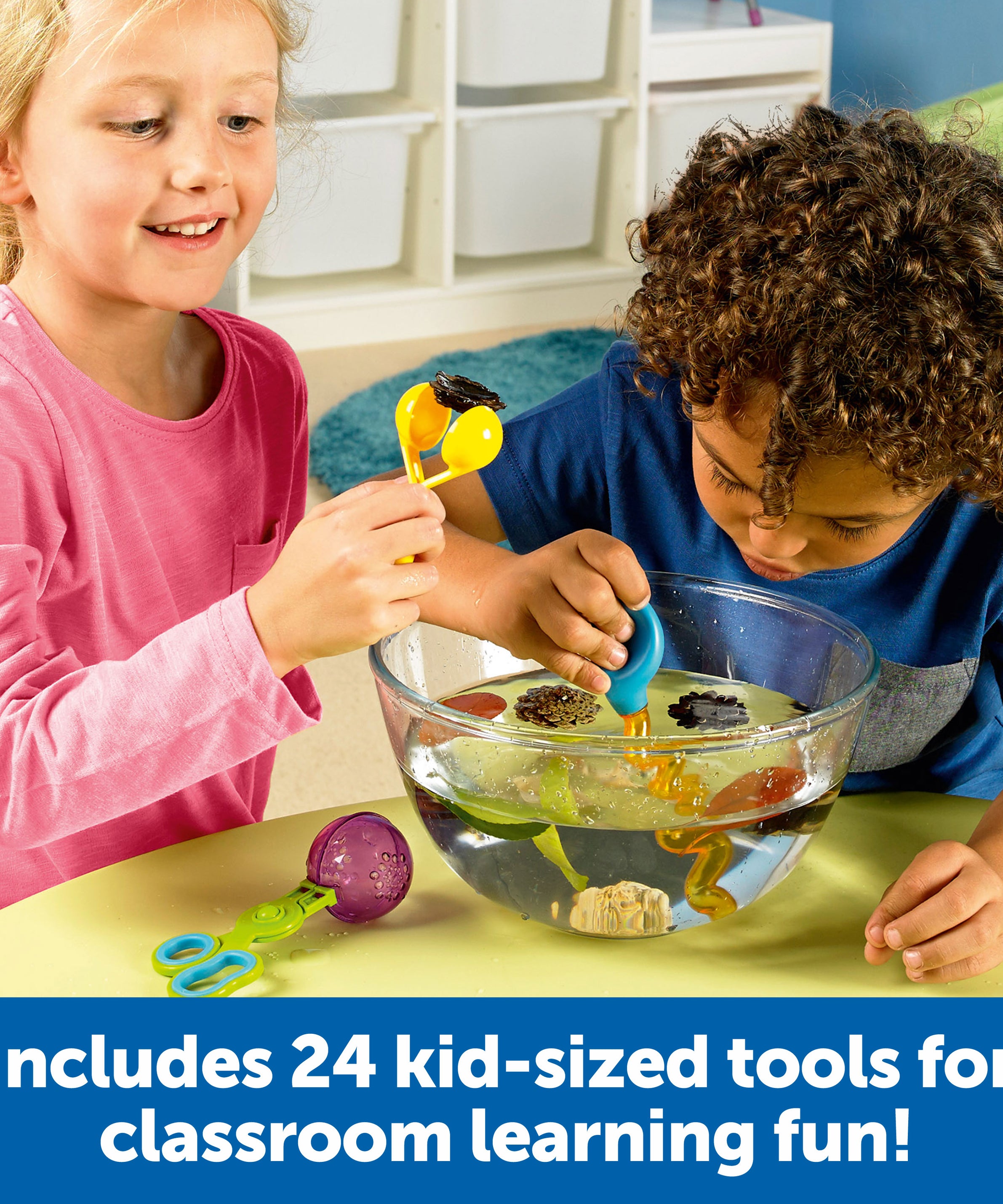 Learning Resources Helping Hands Fine Motor Tools Classroom Set, 24-Piece Set for Preschool & Early Learning