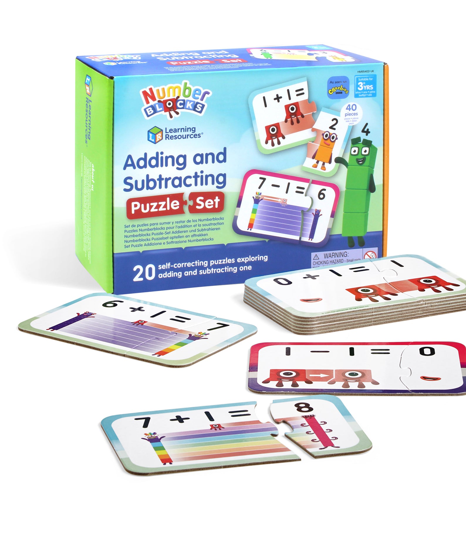 Learning Resources Numberblocks Adding and Subtracting Puzzle Set, Educational Jigsaw Puzzles for Early Math Skills, Officially Licensed Learning Resources