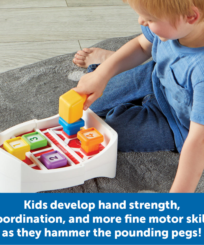 Learning Resources Barnyard Pounding Bench Fine Motor Toy with Storybook for Toddlers Ages 18 Months Plus