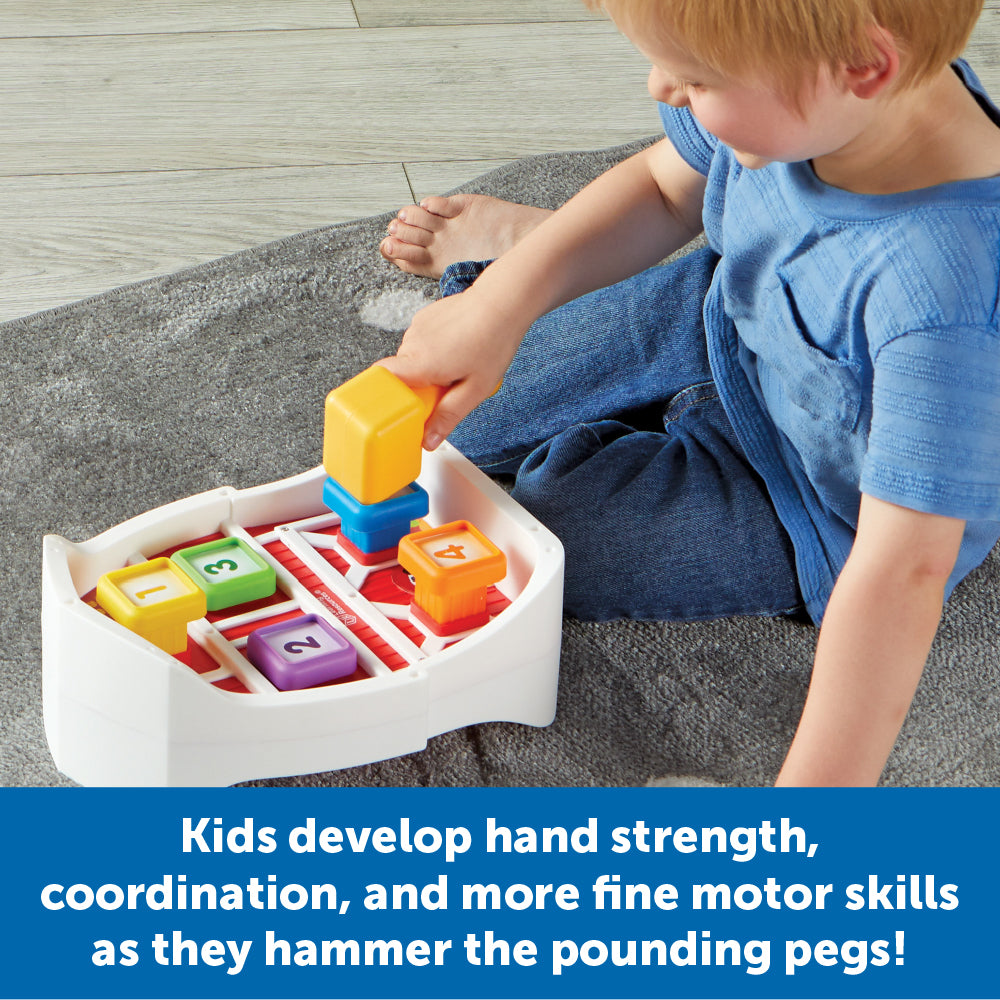 Learning Resources Barnyard Pounding Bench Fine Motor Toy with Storybook for Toddlers Ages 18 Months Plus