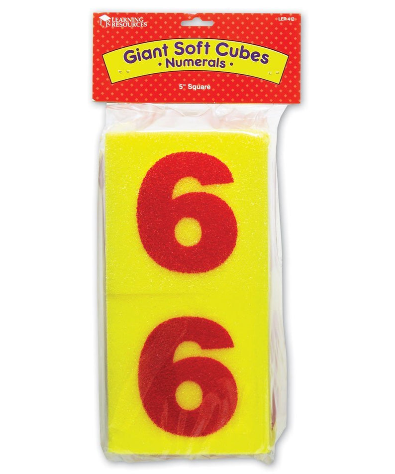 Learning Resources Giant Soft Numeral Cubes, Set of 2, Child-Friendly Foam Dice for Early Math Games, Ideal for Kids Aged 3+